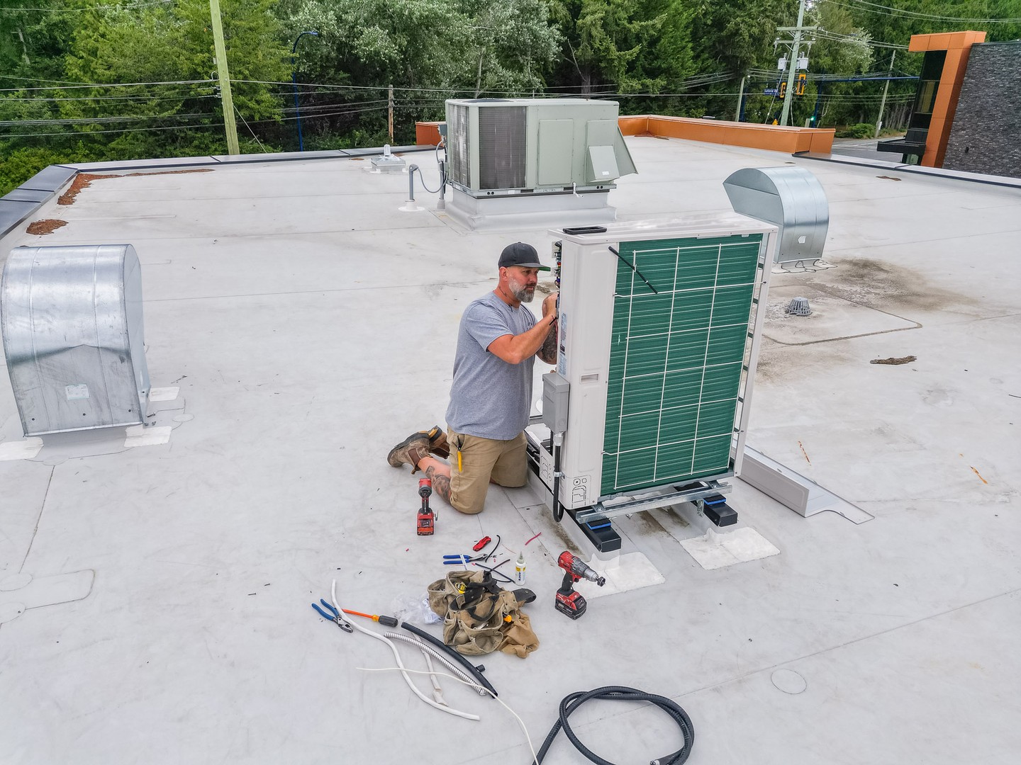 Rooftop work never stops for the Four Peaks Power crew 🔧
Our team was back on top of the new Paw Lick Veterinary building in Victoria, installing and wiring up commercial HVAC equipment to keep the clinic comfortable year round.
➤ Precision electrical connections for rooftop units
➤ Safe, code compliant commercial installs
➤ Built to handle whatever the coast throws at it
Got a commercial project that needs a trusted electrical team? Send us a DM and let's talk.
#VictoriaBC #CommercialElectrician #HVACInstall ##RooftopWork #ElectricalServices #SalishSeaDental #GreaterVictoria