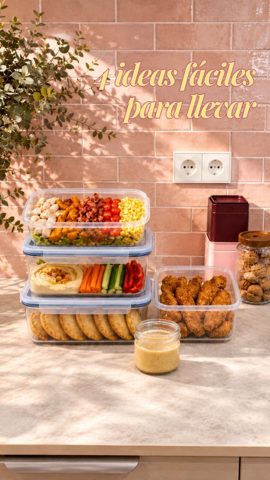 Comer fuera de casa parece facilísimo… hasta que llega el momento de pensar qué llevar 😅🥪
Y entonces acabamos muchas veces en lo de siempre: bocadillo, cualquier cosa comprada a última hora o directamente improvisando 🙃
Así que hoy os dejo 4 ideas de comida fácil para llevar que podéis preparar con antelación, transportar sin problema y disfrutar en la playa, la piscina, una excursión o cualquier día fuera de casa 🌊☀️🧺
🥗 Una ensalada completa que aguanta genial si llevas el aliño aparte.
🥕 Hummus con crudités, fresco, fácil y perfecto para compartir.
🥧 Empanada casera, uno de esos comodines que siempre funcionan y además está buenísima fría.
🍗 Pollitos empanados, cómodos de llevar, fáciles de comer y de los que desaparecen en dos minutos 😂
La clave para mí está en elegir platos que se puedan dejar preparados, que viajen bien y que no necesiten demasiadas historias a la hora de comerlos 🙌🏼
Porque comer fuera no tiene por qué significar complicarse… pero tampoco tirar siempre del bocadillo de turno 😏
Guarda este reel 📌 para la próxima vez que tengas un día de playa, piscina, picnic, viaje o plan fuera de casa y no sepas qué preparar.
¿De las cuatro cuál meterías tú primero en la nevera? 👀💛
#ComidaParaLlevar #RecetasFáciles #IdeasParaComer