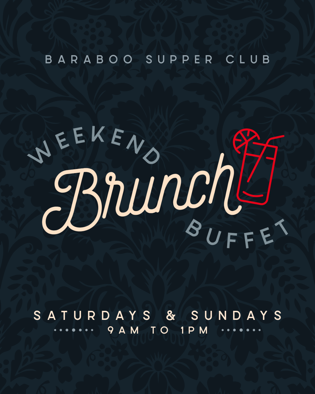 An earlier start to your weekend plans. Baraboo’s weekend brunch buffet is now serving from 9 AM to 1 PM, giving the breakfast crowd a little more time to settle in early. The same full spread, made-to-order favorites, morning cocktails, and reasons to go back for seconds are all waiting.
Weekend Brunch Buffet * NEW * Hours
Saturdays & Sundays ❖ 9 AM - 1 PM
baraboosupperclub.com/brunch 🔗 in bio