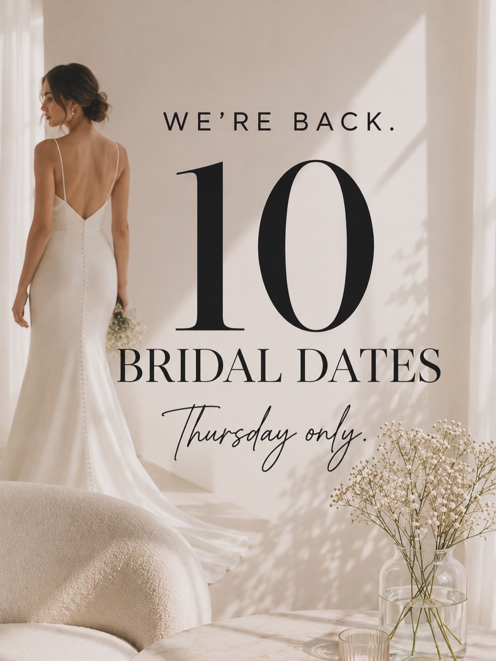10 Bridal Dates. 10 Bräute. Und vielleicht ist einer davon deiner. 🤍
Wir sind zurück aus unserer Urlaubspause und möchten nicht einfach nur wieder öffnen. Wir starten mit etwas Neuem:
10 BRIDAL DATES.
THURSDAY ONLY.
Wir öffnen 10 besondere Beratungstermine für zukünftige Bräute aus dem Saarland und der Region.
Zeit für dich.
Eine persönliche Beratung.
Moderne Brautkleider.
Und hoffentlich dieser eine Moment, in dem du in den Spiegel schaust und weißt: Das ist mein Kleid.
Und weil dein Brautlook nicht beim Kleid aufhört, wartet noch ein besonderes PUNTOSPOSA EXTRA im Wert von bis zu 250 € auf dich, wenn du bei deinem Bridal Date dein Kleid findest.
Für Schleier, Schmuck, Schuhe oder genau das Detail, das deinen Look komplett macht.
Nur 10 Bridal Dates.
Nur donnerstags.
Möchtest du einen davon?
Schreib uns einfach „BRIDAL DATE“ per DM oder sichere dir deinen Termin direkt über den Link in unserer Bio.
Und wenn deine Hochzeit noch ein bisschen Zeit hat: Folge @puntosposa.sb – wir haben für unsere zukünftigen Bräute noch einige neue Ideen. 🤍
PUNTOSPOSA
Modern Bride
#puntosposa #brautkleidsaarland #brautkleidsaarbrücken #braut2027 #hochzeitsaarland
