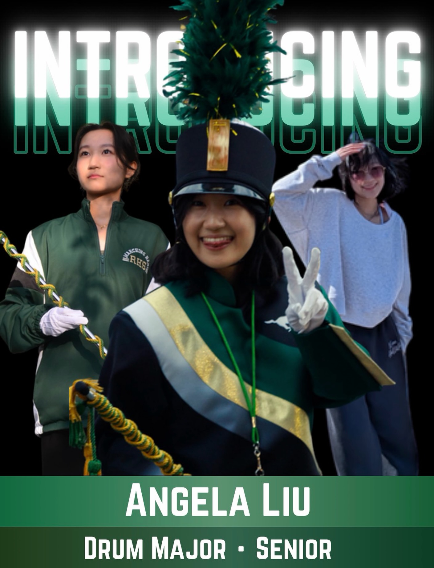 Introducing Angela Liu, one of your Redmond Mustang Marching Band DRUM MAJORS for our 2026-2027 Season!
Congratulations to Angela, we are so excited to have you serve as Drum Major.