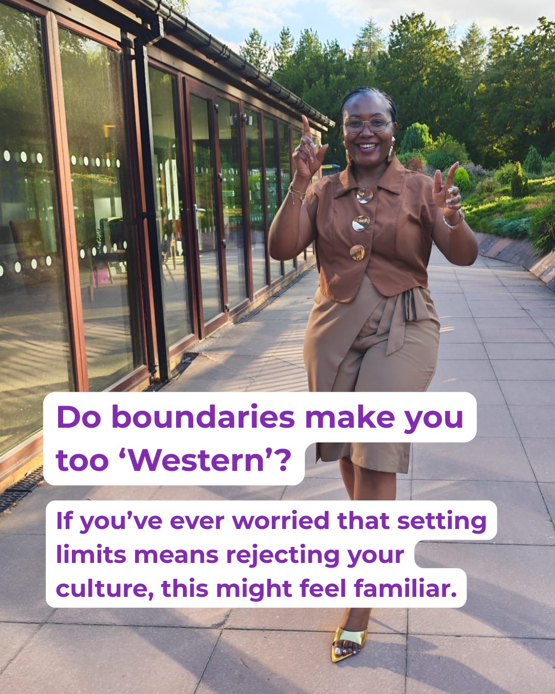 Does setting a boundary make you feel like you’re betraying your culture? 💜
It can be especially hard when being a good daughter/son, showing respect and staying close to family have always mattered to you.
Sometimes you know you need a limit, but another part of you is worried about what that says about you.
Will they think I’ve changed? Will they think I’m selfish? Will they think I’ve become too Western?
Those fears can make it tempting to keep saying yes, even when you’re exhausted, resentful or uncomfortable.
It can help to separate the boundary itself from the meaning you’ve learned to attach to it.
Wanting more choice in your own life does not require you to reject where you come from. You can still value your culture while examining the expectations that no longer work for you.
If that’s an area of your life you’d like support in, click the link in my bio to book a free introductory call 🦋