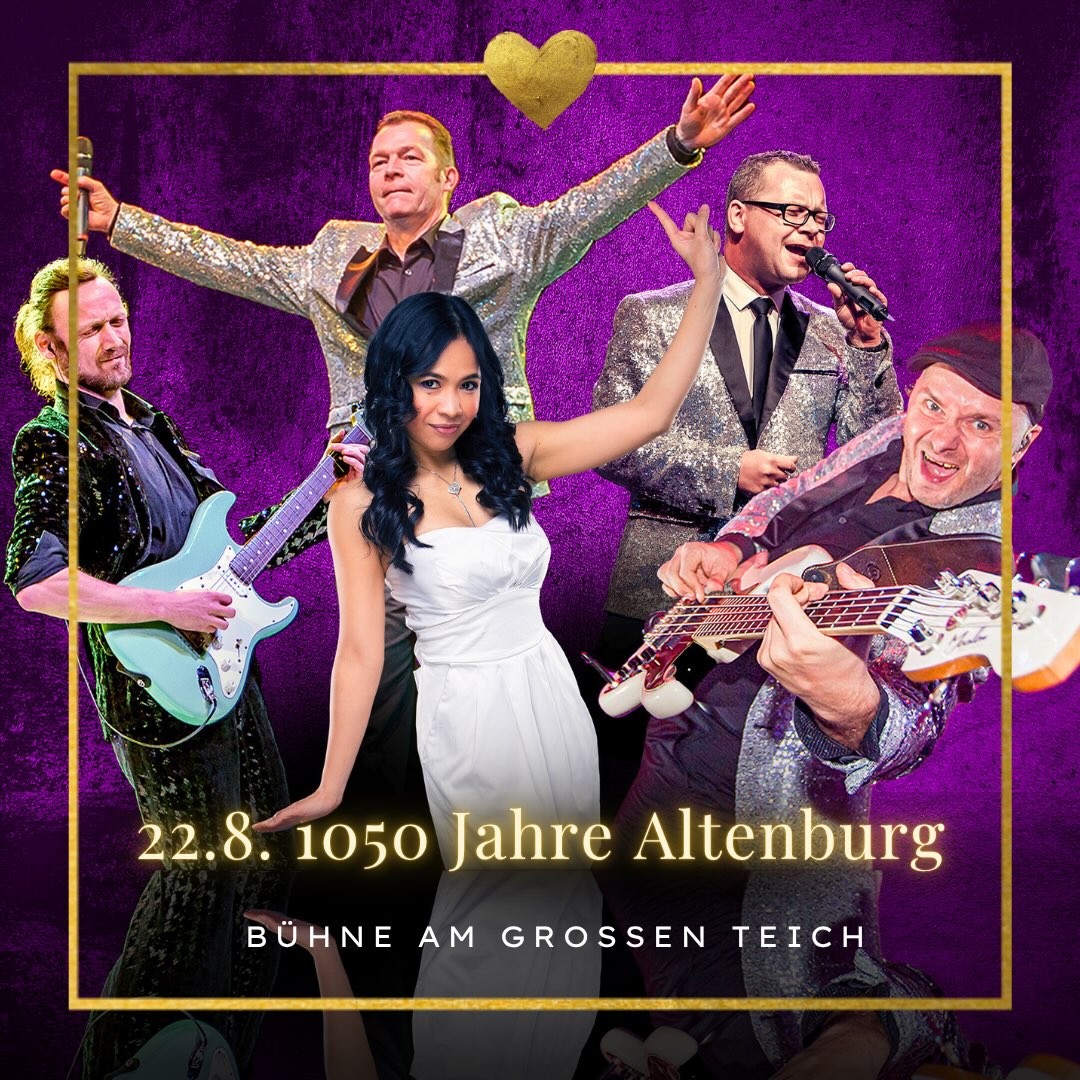 💜 Altenburg - wir kommen! 🪩
Morgen am Samstag sind wir ganz in eurer Nähe:
➡️ Bei der 1050 Jahresfeier in Altenburg ab 19 Uhr auf der Bühne am Großen Teich - mit vielen Alltime-Disco-Classics live für euch! 🎤🎸🕺
Euch erwartet ein wundervolles Stadtfest mit vielen Attraktionen (Link im Profil)!🎡 🔥
📍 Altenburg
📅 Samstag 22.08.
🎶 1050 Jahre Altenburg
@stadtaltenburg
Wir freuen uns auf euch! 🫶
#Nightfever #Nightfeverbandleipzig #Altenburg #Stadtfest #PaviinAction