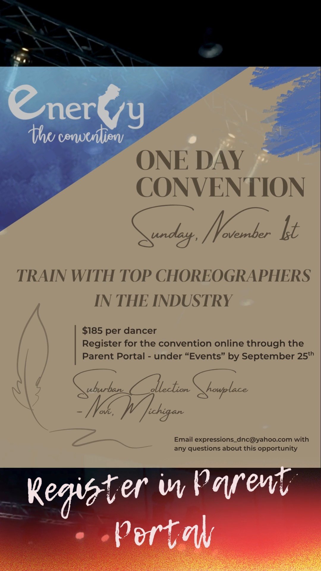 We love EnerGy National Dance Competitions Convention! Every year they bring top teacher choreographers and judges to train thousands of dancers around the country. They are well run, organized, and highly educational. If you want your dancer to stand out this season, it is imperative you get them to train for success. This is open to any dancers aged 5 and up at the studio, not just competitive dancers. Register now on the parent portal. Also credit to @energyndc since I just swagger jacked this video from them. Thanks guys!