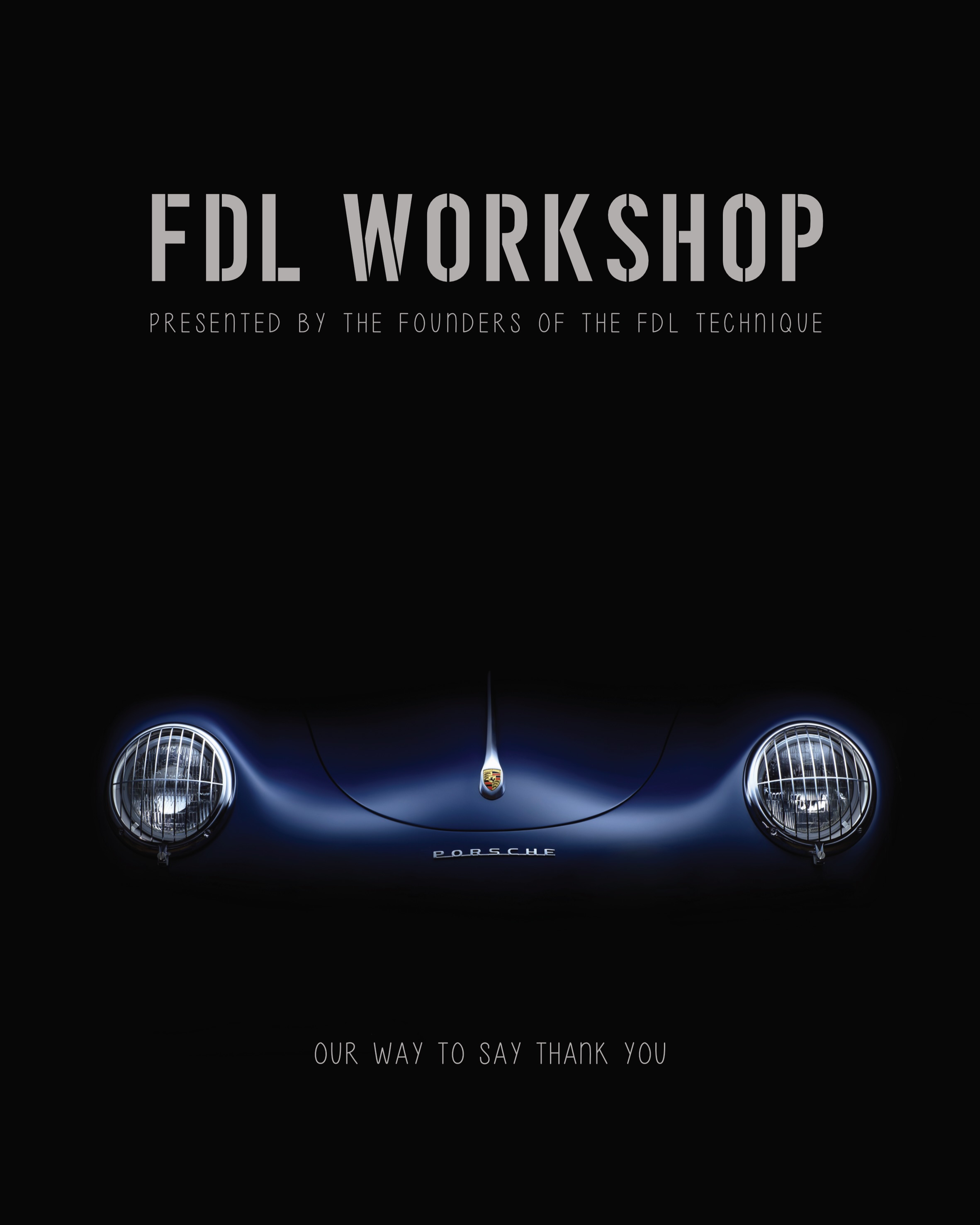 USA 2026:
FDL workshop in the USA
Join us for a hands-on introduction to the unique Focused Diffused Lighting (FDL™️) technique. A new and distinctive approach to photographing cars — revealing beautiful, controlled reflections and sculpting a car’s form with light.
This workshop is ideal for both beginner and intermediate photographers comfortable using their cameras in full manual mode. No prior experience with FDL™️ is necessary - just a willingness to learn experiment and get hands-on with light.
The workshop will be held at the Boyertown Museum of Historic Vehicles, 85 South Walnut Street, Boyertown on Tuesday 1 September from 3:30pm to 10pm.
(Please note, this workshop is presented not as a commercial assignment but as an opportunity to share knowledge.)