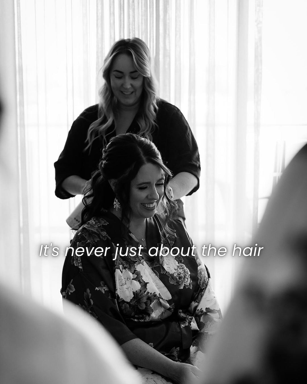 In 2014, I left the salon world to pursue bridal styling full-time... Looking back, it was one of the best decisions I’ve ever made.
I was craving something more than back-to-back appointments. I wanted to build genuine connections, be creative and create a calm, personal experience for every bride I worked with.
Now when brides tell me I felt like an ‘honorary bridesmaid’ or ‘their calm in the chaos’ it reminds me exactly why I made that decision 🥹🤍
