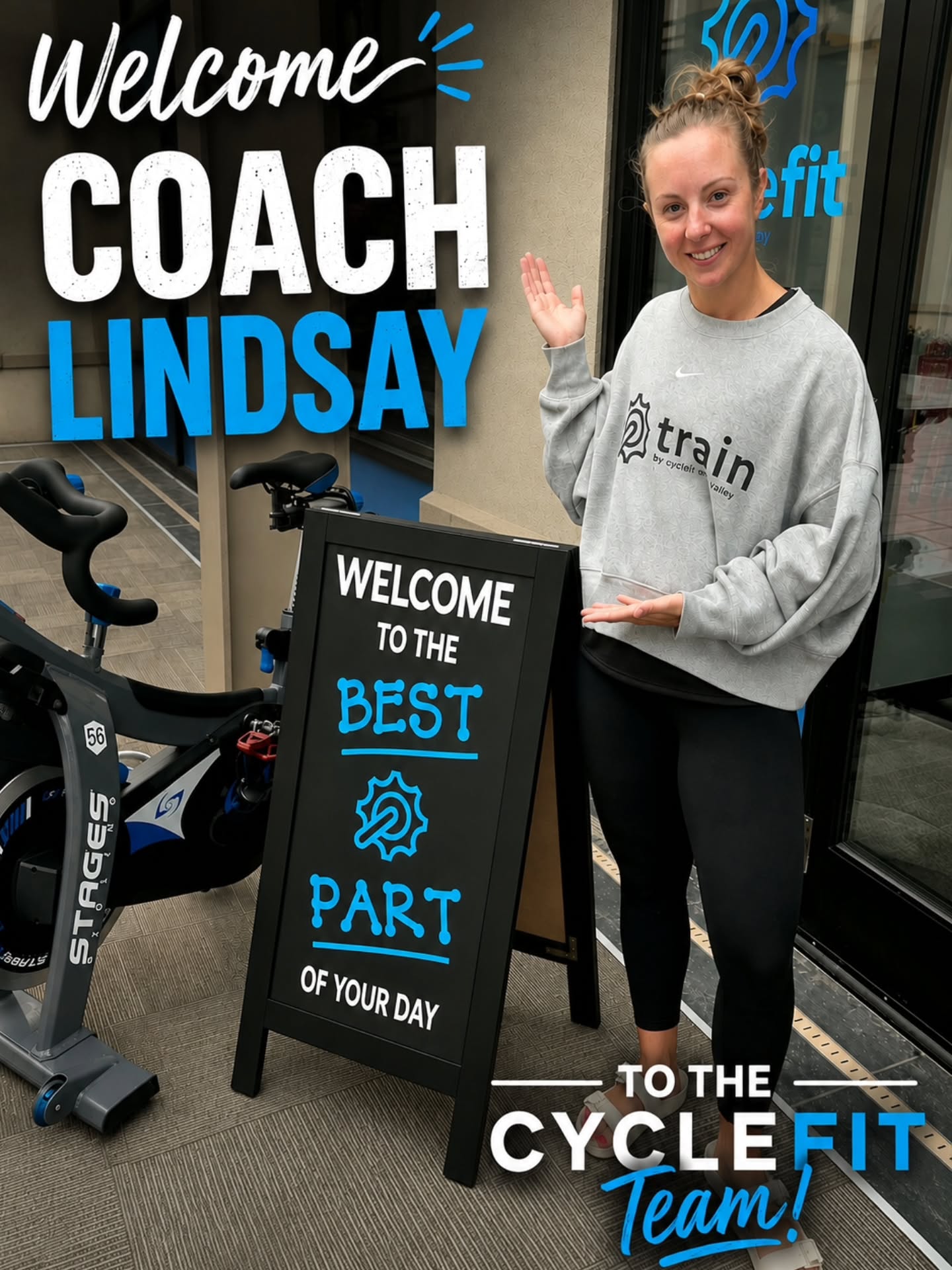 Welcome to the team, Lindsay!! You'll recognize her as one of our amazing Front Desk Coordinators and now she's ready to jump on the bike and have some fun!! Read more about Lindsay below and give her a big CycleFit welcome.
"Hi, everyone! I’m so excited to be joining the CycleFit team as an instructor!
I’ve always loved playing sports, staying active, and finding ways to move my body. Whether it’s going for a walk, playing a sport, trying something new, or simply getting up and moving, I’m in! Being active has always been something that brings me energy and joy.
Ever since I was introduced to CycleFit, I’ve absolutely loved it. The energy, community, and challenge keep me coming back again and again. What started as something I enjoyed has now inspired me to take the next step and become an instructor.
I can’t wait to begin this new fitness journey, share my love of movement with others, and motivate you to push yourself while having fun along the way. I’m so excited to be teaching at a place I already love and can’t wait to see you in class! "
