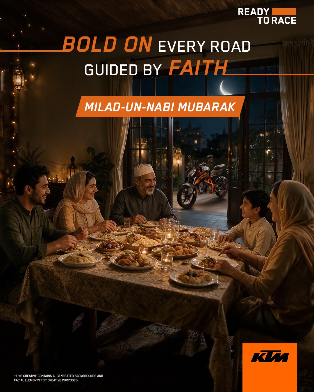 A celebration of faith, a journey of togetherness, and moments that stay close to the heart.
Milad-un-Nabi Mubarak!
#KTM #ReadyToRace #MiladUnNabi
KTM Husqvarna Adyar