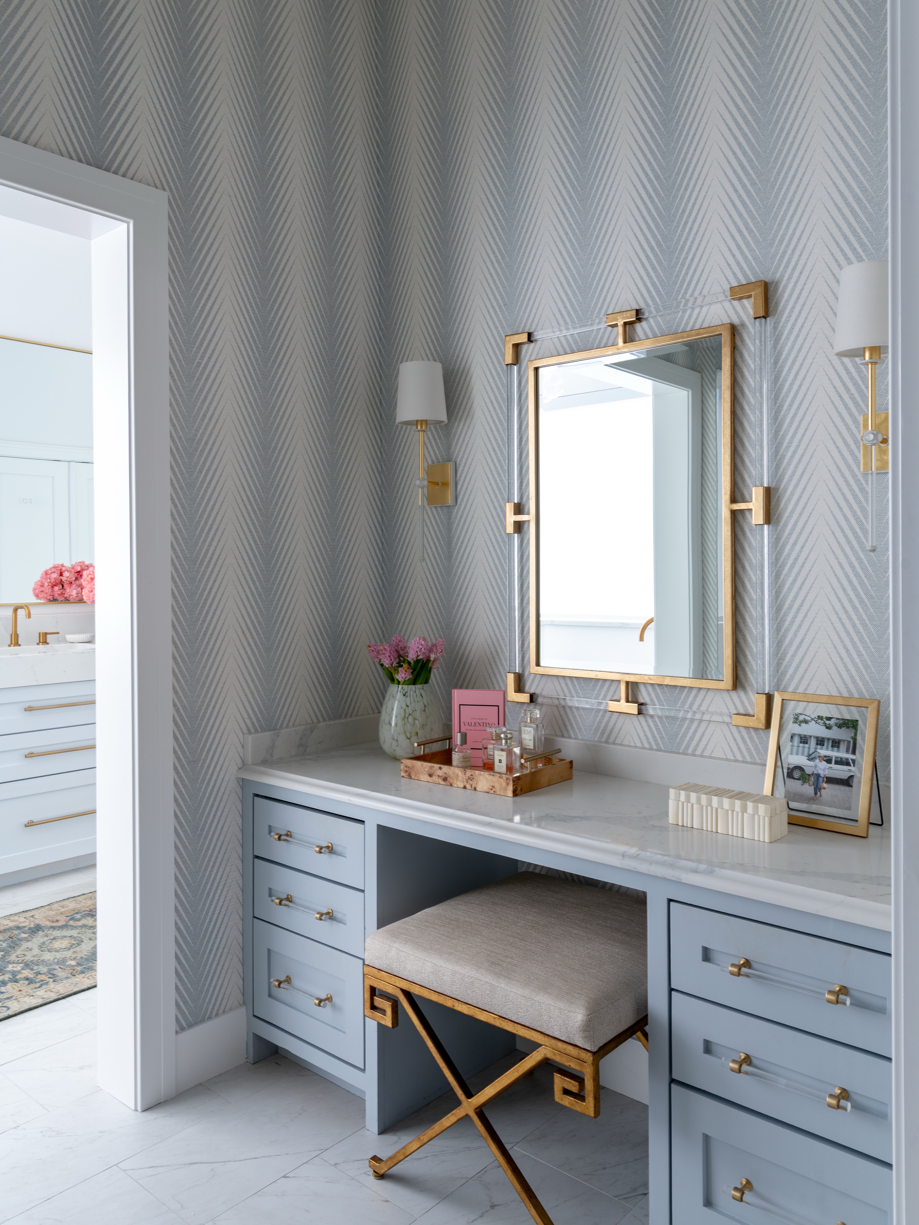 Beautiful mornings start with beautiful spaces. This custom vanity was designed to be as functional as it is refined.