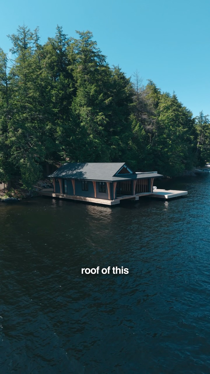 Siding is on all the way around.
#boathouse #custombuild #lakemuskoka
Steel and timber frame underneath. 13 timber corbels holding up the roof. A bar going in under the cantilevered ceiling with an amazing lake view. A rooftop deck up top for the long summer evenings.
This one’s almost done.
Follow @pattymacbuilt for more home & cottage inspiration!
Follow @spencerdouglasmuskoka for more design content and inspiration.
.
.
.
The team involved:
Built by @pattymacbuilt
Design by @spencerdouglasmuskoka