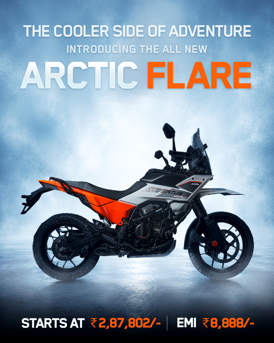 WARNING: May cause sudden urges to take the long way home.
Meet the KTM 390 ADVENTURE in Arctic Flare.
#KTM #KTMIndia #KTM390Adventure #ReadyToRace
KTM Husqvarna Adyar