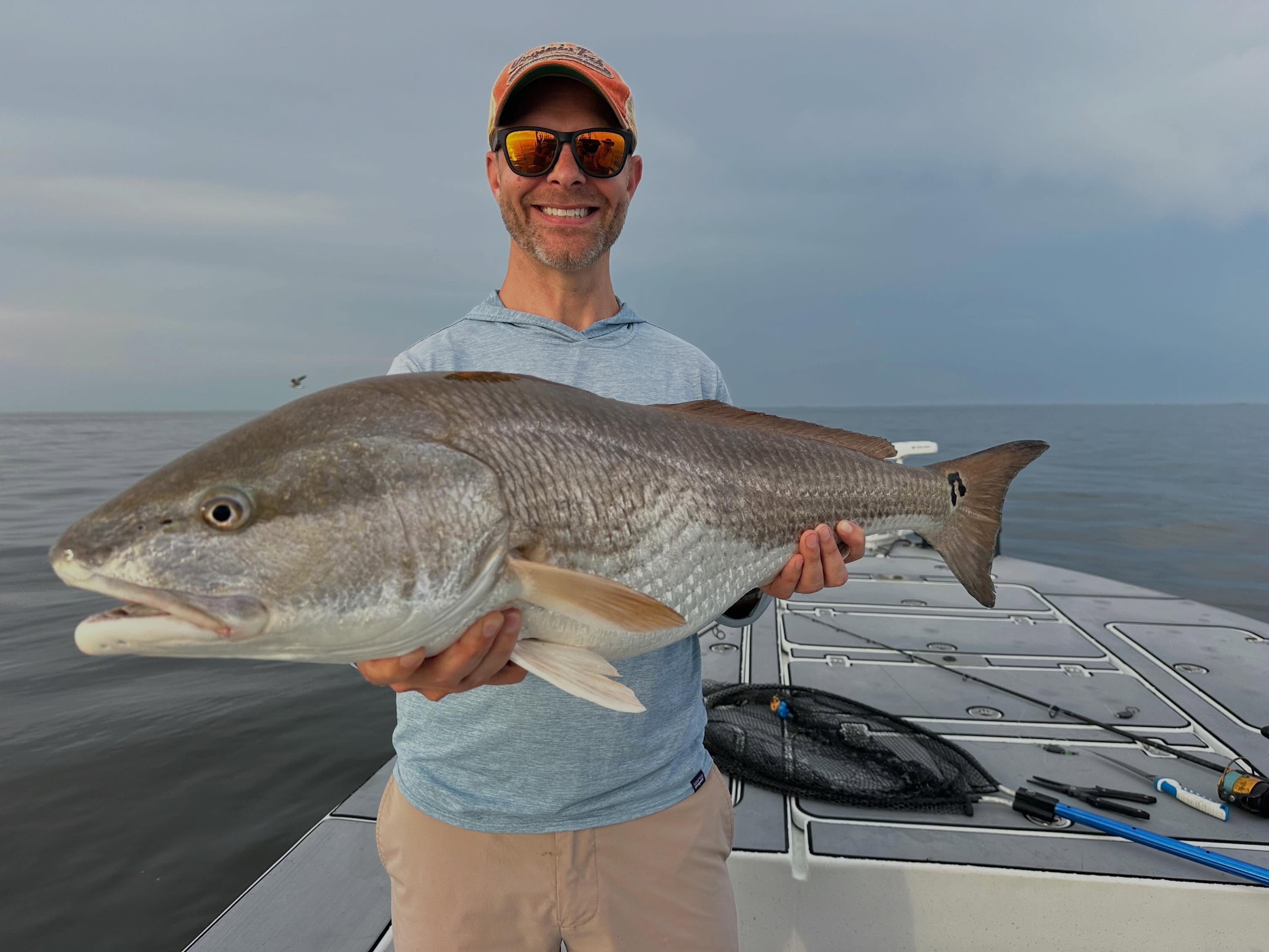 @jasonwardpayne and @bigarb1 wrapped up their 2026 Bull Red trip today on the Pamlico sound. We went 6/9 on the Reds and hooked something midday with a turbo booster attached. It was a great day and the calm weather was nice! See you guys soon! #bullreds #calm #inshorefishing #weather #citation