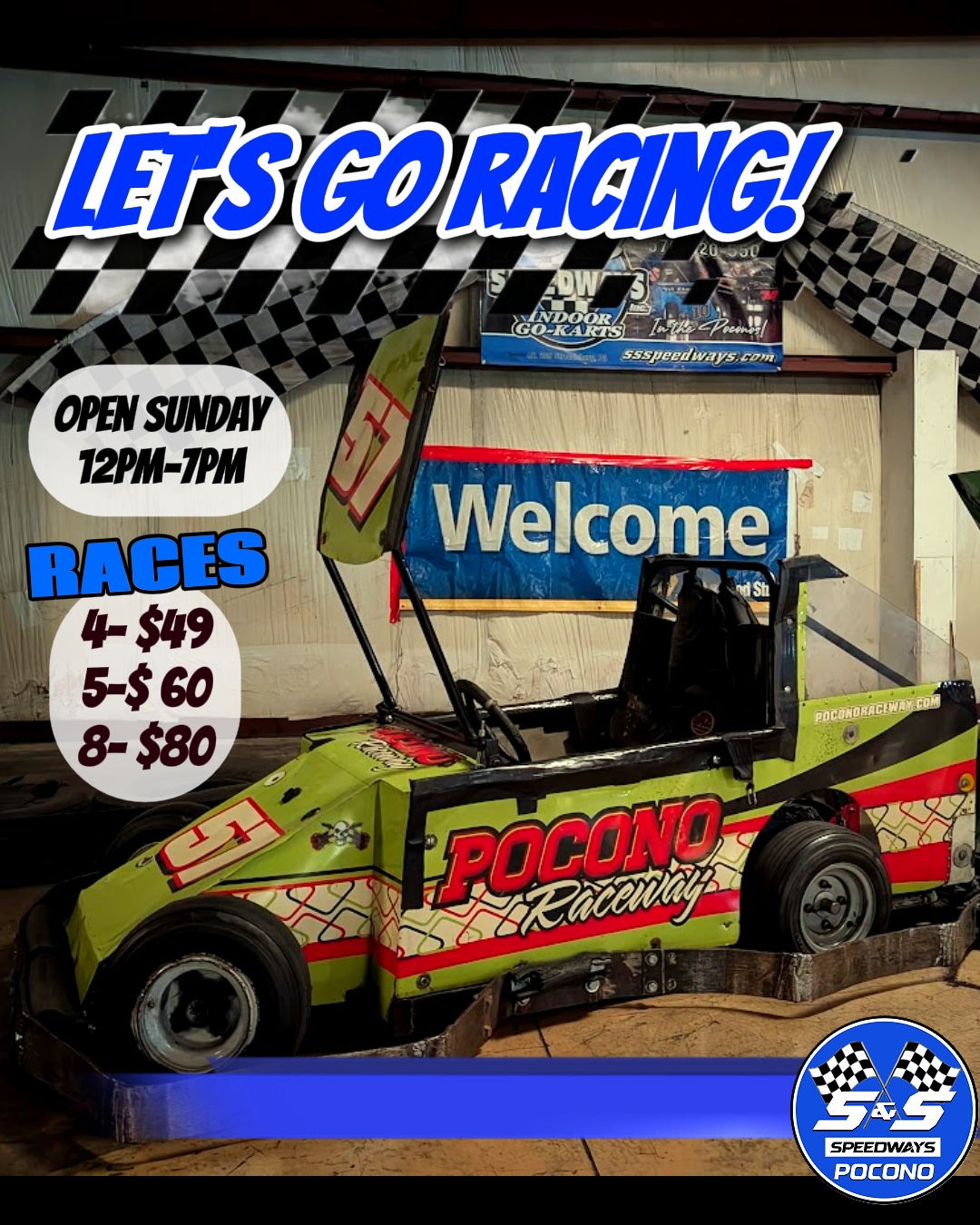 Let's Go Racing S&S Speedways Inc in the Poconos!
We are open today Sunday August 23rd
Indoor racing = ZERO rainouts! π¦
Hours - 12pm-7pm
Must be 54" tall to race ποΈπ¨
Saftey Glasses REQUIRED π
ππππ
7062 US-209, Stroudsburg, PA 18360
-
-
-
#drift #racecar #poconos #stroudsburgpa #mountainlife #racing #thingstodointhepoconos #sunnydays #karting