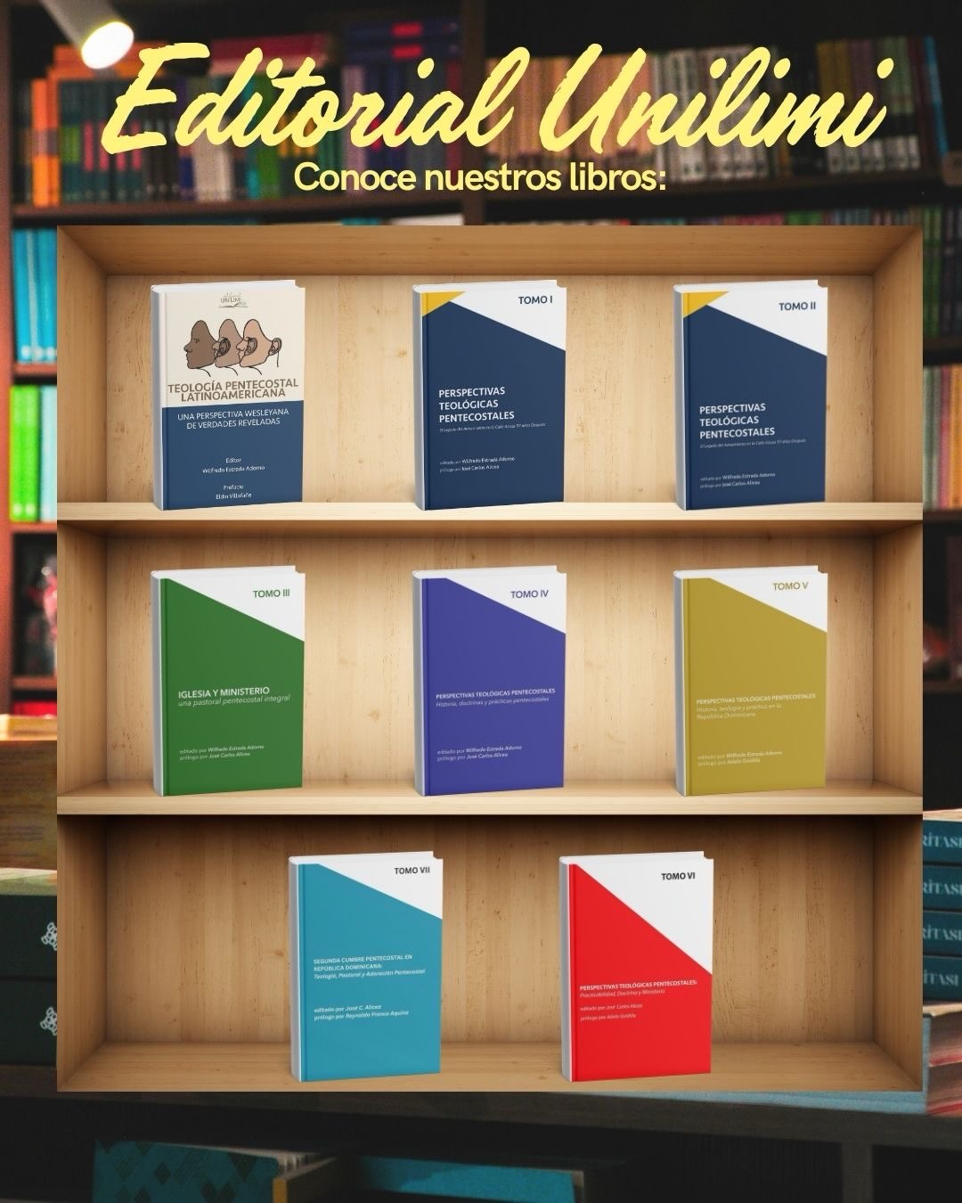 ¡Conoce la Editorial UNILIMI!📚
La lectura también es parte de nuestro crecimiento y formación. En Editorial UNILIMI contamos con una colección de libros que abordan temas de teología, ministerio y perspectivas pentecostales, aportando recursos para la formación académica y espiritual.
📖 Descubre nuestra colección y encuentra el libro ideal para continuar aprendiendo, creciendo y profundizando en tu llamado.
🛒 ¡Nuestros libros ya están disponibles en Amazon!
🔎 Busca Editorial UNILIMI en Amazon y conoce nuestra colección.