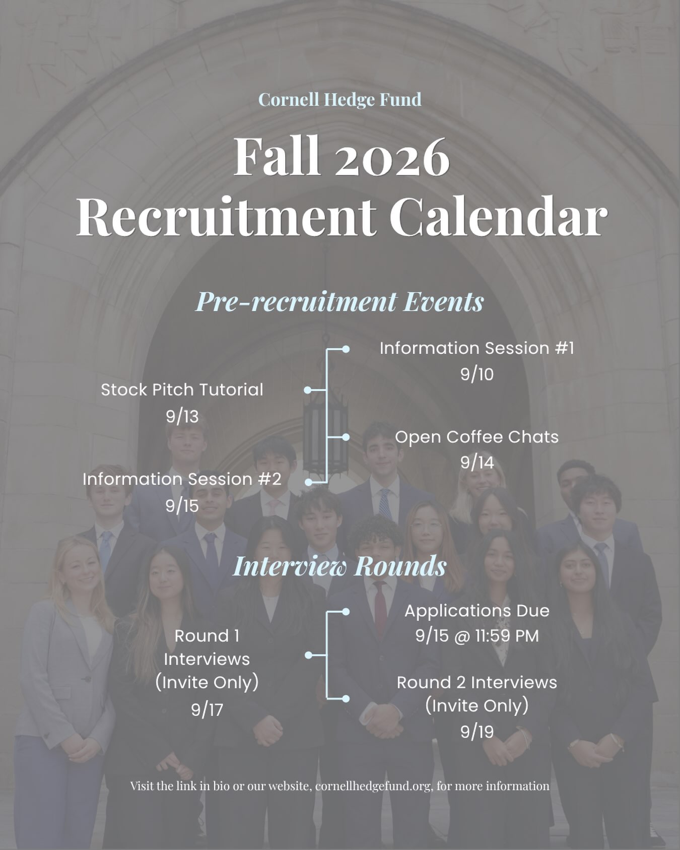 Excited to announce our Fall 2026 Recruitment Calendar! We are looking forward to meeting you all at our info sessions and events! π