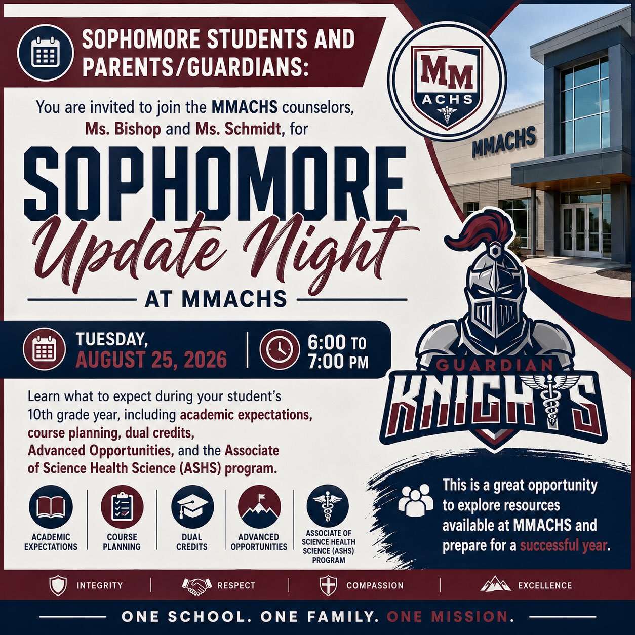 10th grade info night tomorrow!