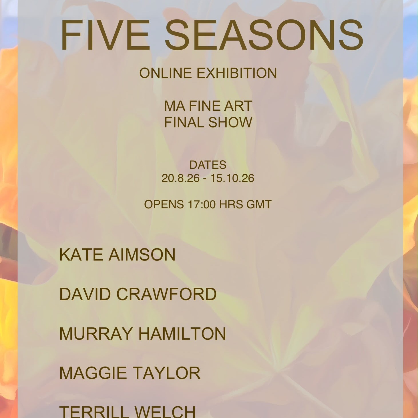 The @opencollegearts MA Fine Art Final Show is now open! Congratulations to all our @artistsfiveseasons participating artists! We hope you enjoy the show and come along to the meet the artist event in September. Find the link to the show in our bio.
#WeAreOCA #OnlineLearning #MAFineArt #Exhibition #OCAStudentAssociation