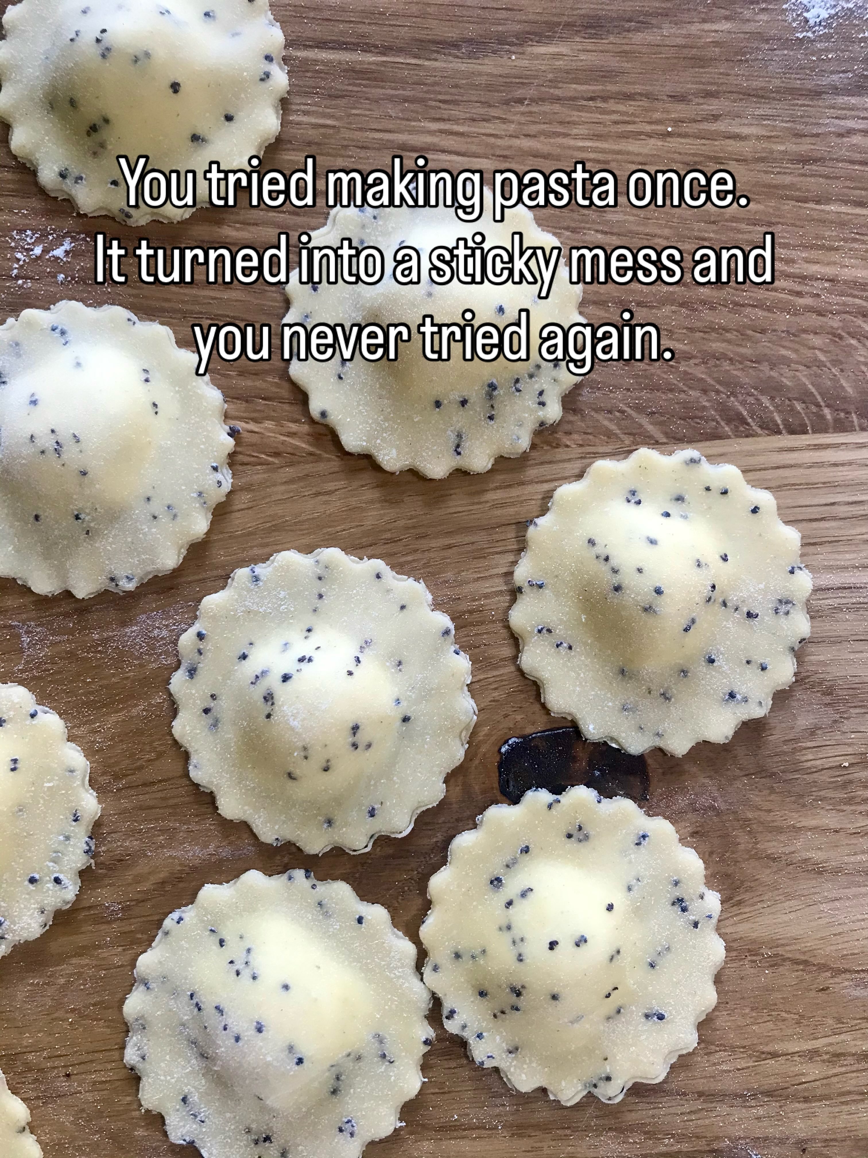 Let’s talk about the dough that scared you off pasta making. The one you made when you first got that pasta machine you haven’t used since.
I hear this a lot: someone tried once, ended up with a sticky mess or a dough that wouldn’t hold a shape, and figured pasta just “wasn’t for them.” It’s almost always just a recipe issue, or not knowing what the dough is supposed to feel like at each stage.
So here’s my go-to egg pasta dough, written out properly:
Classic egg pasta dough
• 400g flour
• 50g semolina
• 250g eggs (about 5 whole eggs)
Make a well in your flour and semolina, crack the eggs into the center, and use a fork to slowly scramble the eggs while pulling in flour from the inner edge of the well. Once it’s too thick for the fork, use your hands. Knead for about 15 minutes — it’ll look shaggy and unpromising for the first several minutes, that’s normal, keep going. A short rest partway through helps. Wrap it and let it rest at least 30 minutes before rolling.
That’s genuinely it. No special flour, no fancy equipment required to get a good, workable dough.
If you want the version where I walk you through every stage in real time (what the dough should look and feel like, what it looks like when it’s going wrong and how to fix it) that’s exactly what my online filled pasta workshop covers, at your own pace, rewind and rewatch as much as you need. Link’s on @homemadepastastudio profile for anyone curious, no pressure either way.
What’s the pasta memory that made you swear off homemade pasta? Tell me below — betting I can talk you out of it 👇
#freshpasta #pastafresca #homemadepasta #pastamaking #beginnerpasta