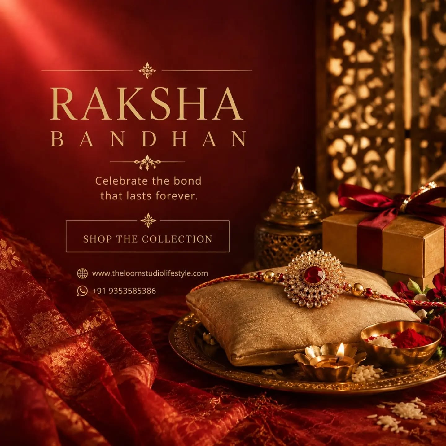 RAKSHA BANDHAN
Celebrate the bond that lasts forever.
Discover the Raksha Bandhan Edit
Timeless treasures, thoughtfully chosen.
SHOP THE COLLECTION
www.theloomstudiolifestyle.com
WhatsApp: +91 9353585386
( Raksha Bandhan Collection, Timeless Elegance, Hot Deals, The Loom Studio)
#rakshabandhan #festivevibes #celebration #offers #explore
Timeless Gifts. Timeless Bonds.
Discover the Raksha Bandhan Edit.
Shop now at www.theloomstudiolifestyle.com