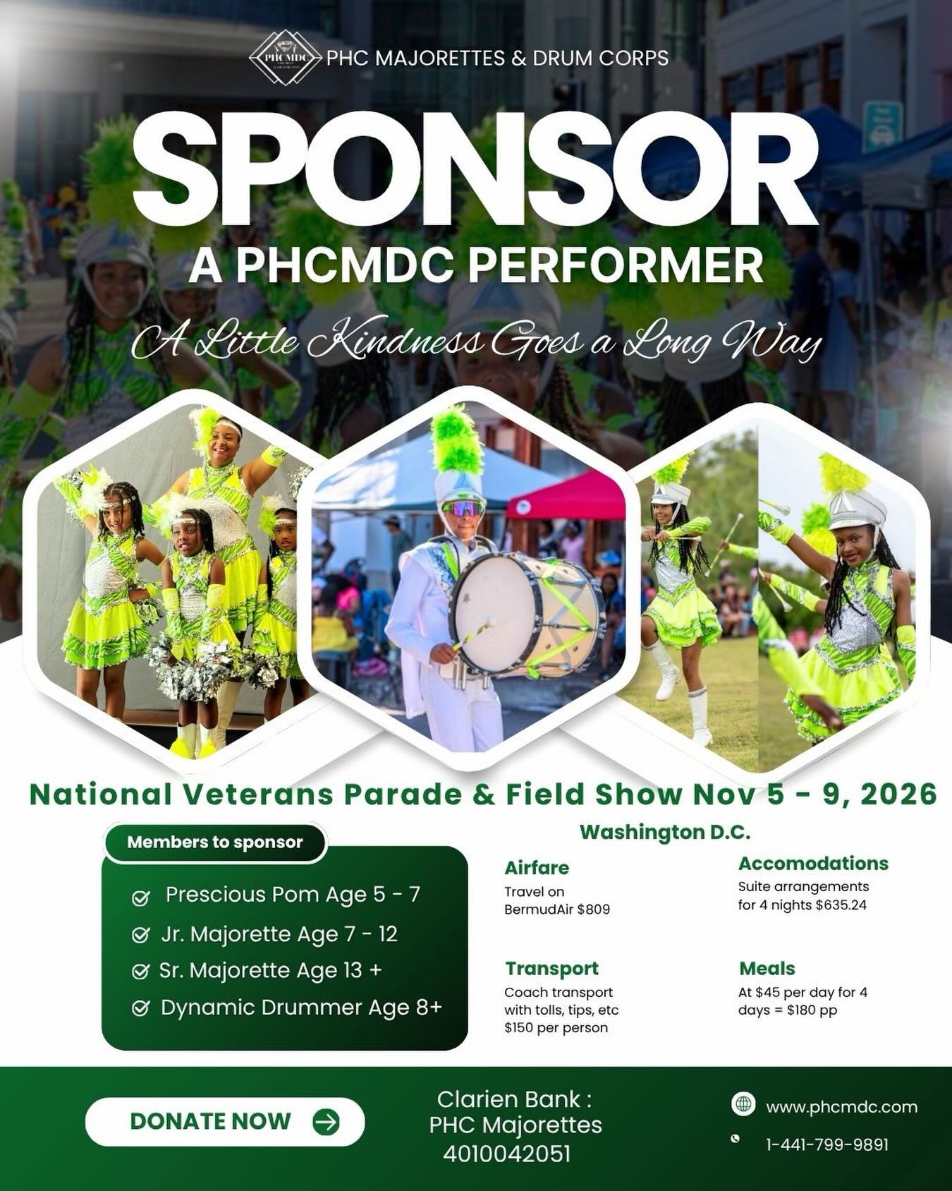Here’s how you can help to Sponsor a member to travel to a historical performance to represent our island!