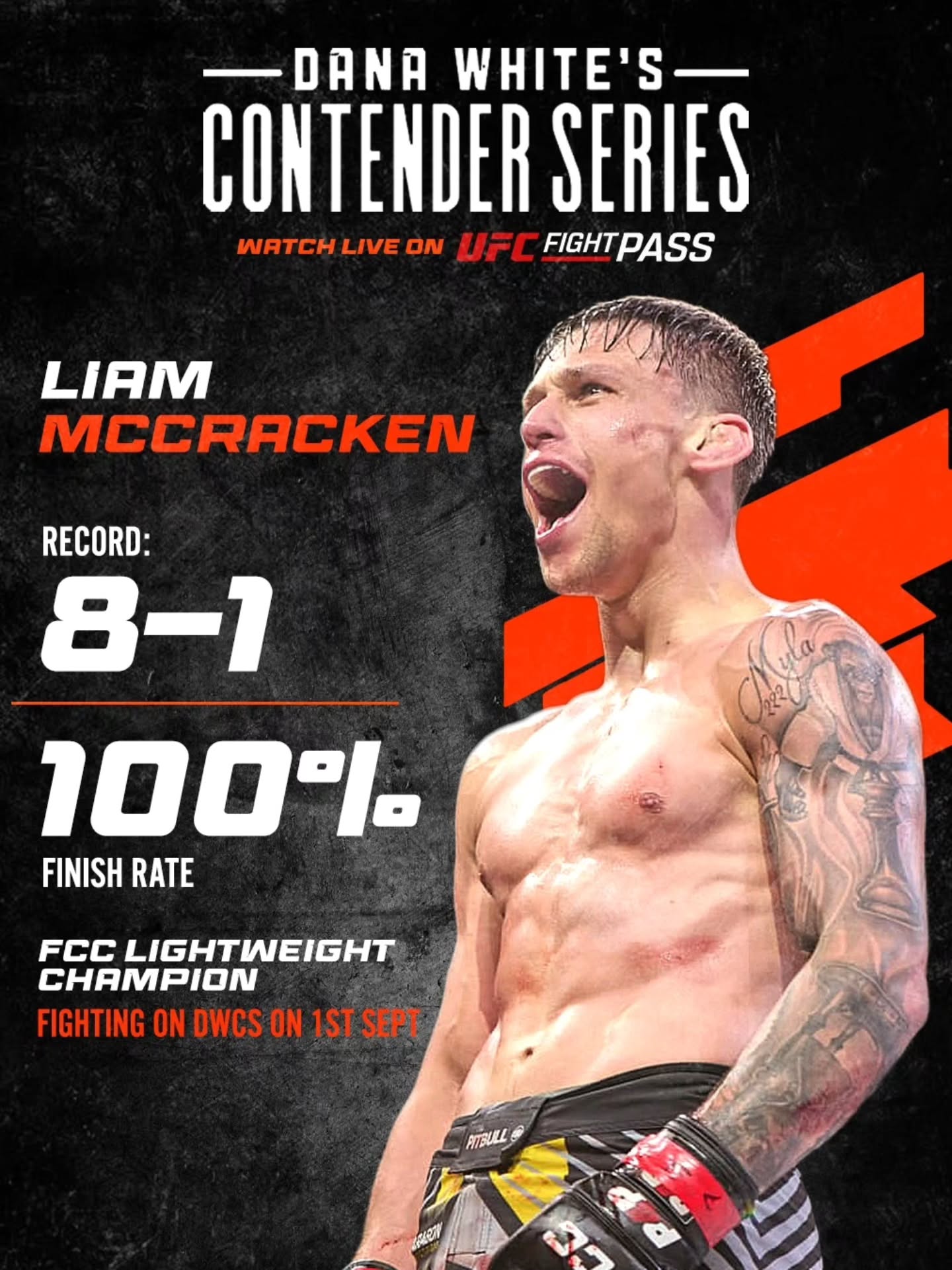 FCC CHAMPION 👑 ➡️ DWCS 🔥📈
Liam McCracken steps into the biggest opportunity of his career on 1st September, looking to secure a UFC contract on DWCS.
Watch Liam compete on DWCS exclusively on @ufcfightpass
Swipe through some of Liam’s finishes on FCC, all available to watch back on UFC Fight Pass 👊
Next stop: Las Vegas 🇺🇸
