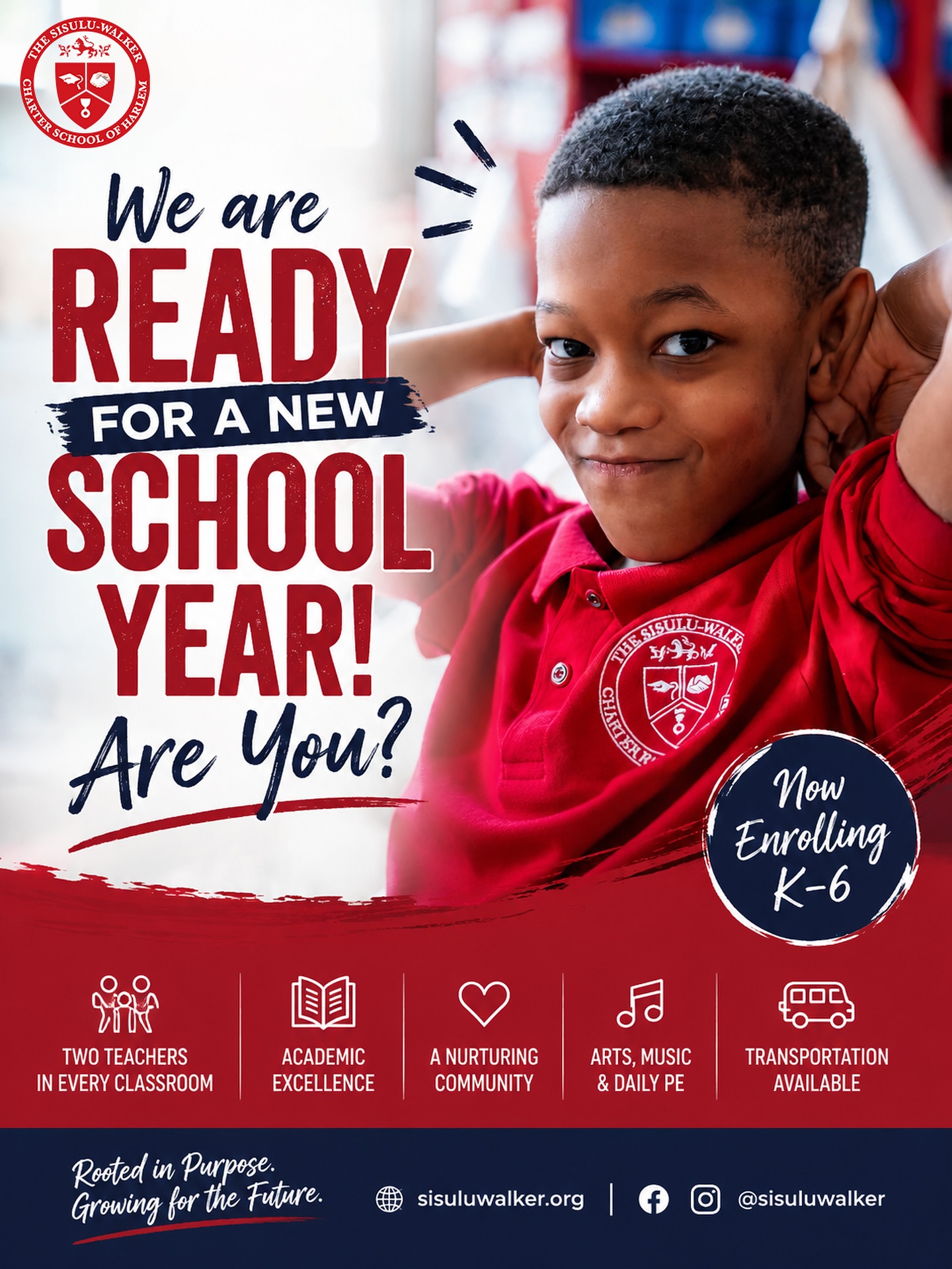We’re READY for a new school year… are you?
Sisulu-Walker Charter School of Harlem is preparing to welcome our scholars back for another year of learning, growth, creativity, and community.
Now enrolling Grades K–6
Two teachers in every classroom
A nurturing school community
Arts, music & daily PE
Transportation available
There’s still time to join the Sisulu-Walker family for the 2026–2027 school year.
Apply today — link in bio.
#SisuluWalker #HarlemSchools #NowEnrolling #BackToSchool #NYCCharterSchools #HarlemFamilies