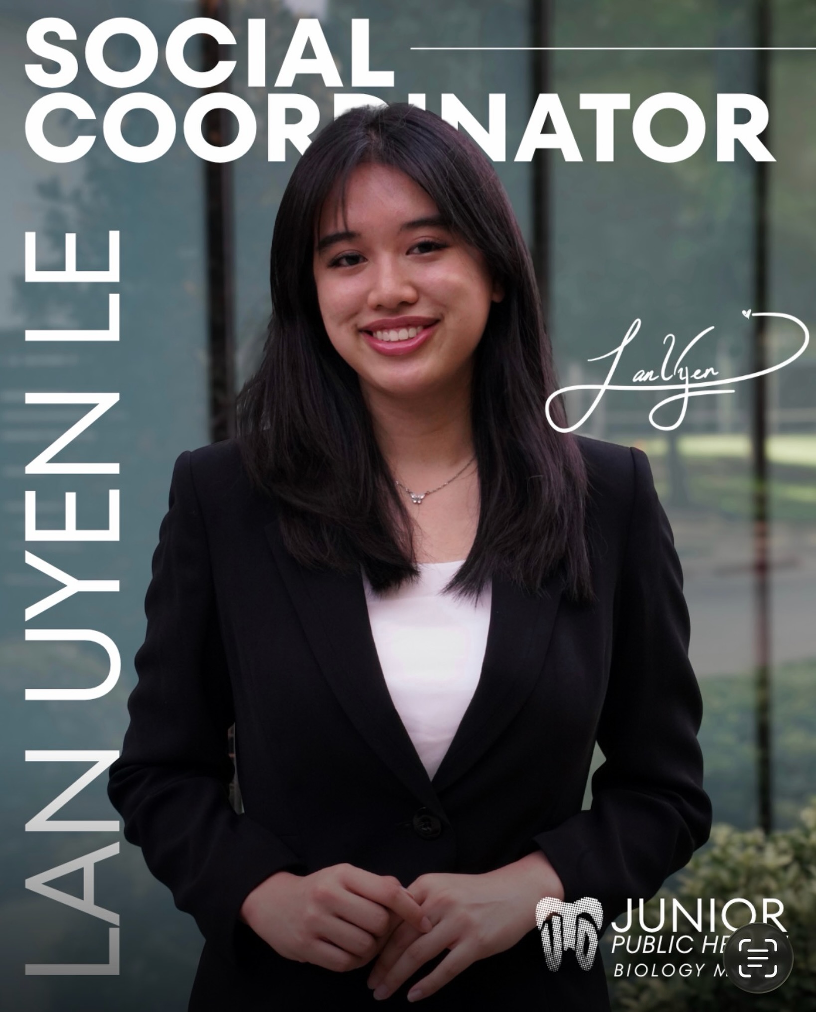 Introducing LanUyen Le, a Junior Public Health major going to be the Social Coordinator of UTDPDA! Let’s get to know her!
💬 What is your role as an officer?
I’m your Social Coordinator this year!! You’ll likely see me at all of our exciting socials, so I hope you’re excited! There are some really cool socials coming up (one might involve free boba and Squid Game dalgona cookies…).
💬 If your life had a headline right now, what would it say?
A Day in the Life: Pre-Dental Student Version
💬 What’s something people might be surprised to learn about you?
I’m a bookworm, but I’ve never read Harry Potter (maybe one day I’ll get around to it). For now, though, let me know if you have any book recommendations!
💬 Outside of PDA, what are some things you enjoy in your life?
I love dancing, learning choreography, playing tennis and pickleball, hiking, going on bike rides (can you tell I love nature?), and eating at new restaurants with friends and family.
💬 What’s your biggest pet peeve?
My biggest pet peeve is the sound of chalk on chalkboards.
💬 What is one thing on your Bucket List?
I checked snorkeling off my bucket list this summer… so scuba diving is next on the list 👀