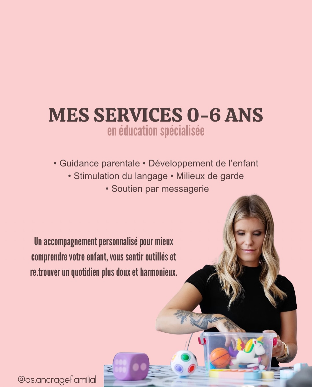 Vous avez parfois l’impression de manquer de repères dans votre quotidien avec votre enfant?
Les routines, les émotions, les limites, les comportements ou encore certaines étapes du développement peuvent soulever beaucoup de questions.
Mon rôle est de vous accompagner avec écoute et bienveillance, sans jugement, afin de mieux comprendre votre enfant, vous sentir outillés et vous aider à re.trouver un quotidien plus doux et harmonieux.
J’offre différents services pour les familles de 0 à 6 ans, en fonction de vos besoins et de votre réalité familiale.
Vous vous reconnaissez? Écrivez-moi en privé pour en discuter ou consultez le lien dans ma bio pour découvrir mes services.
annesophiebourgeois.com 🌸