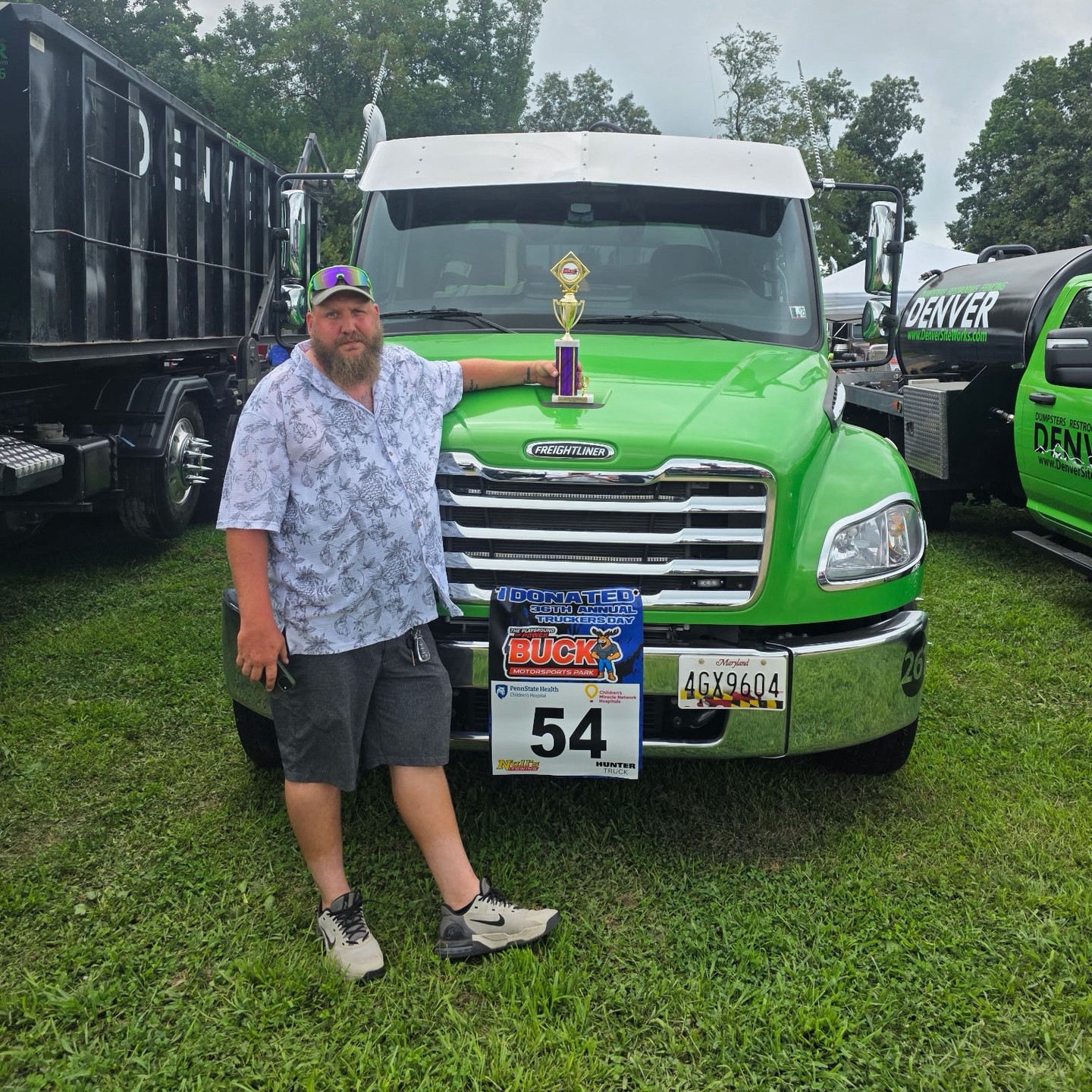 Congrats to Dustin for his trophy at today’s truck show @Buck Motorsports Park. Validation for all of the hard work and pursuit of perfection!