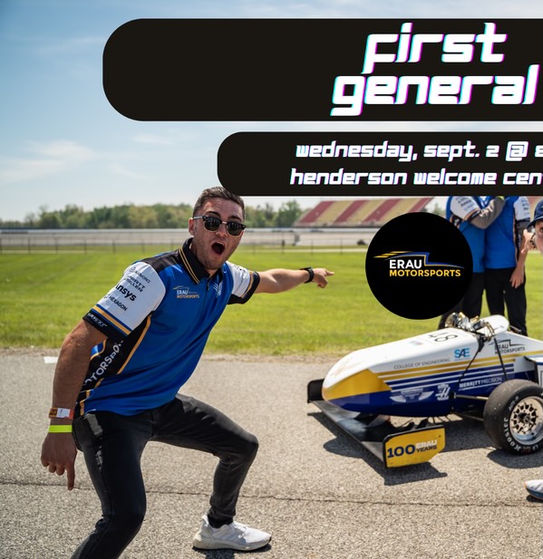 ERAU Motorsports is back!
Join us for our first General Meeting of the semester!
📅 Wednesday, September 2
⏰ 8:00 PM
📍 Henderson Welcome Center
Meet the ER-11 leads, learn more about each subteam, and get the opportunity to connect with the leads and ask questions. Then, stick around after the meeting for a special demonstration of ER-X! 👀🔥
Whether you’re already part of the team or looking to get involved, this is the perfect place to start. We can’t wait to see you there!
#ERAUMotorsports #FormulaSAE #EmbryRiddle #ER11