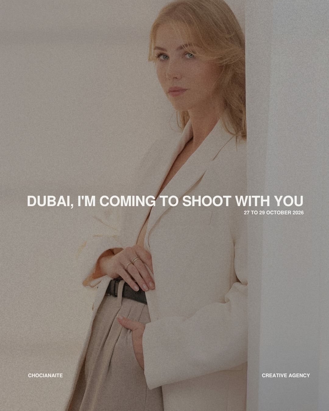 Dubai, I'm coming to you to shoot.
From 27 to 29 October 2026, I'll be in Dubai for JGTD, the Jewellery, Gem and Technology show at the Dubai Exhibition Centre, part of Dubai Diamond Week.
Chocianaite has spent over 8 years working exclusively in the jewellery industry, shooting for independent and 7-figure brands across the UK, EU and US. Our flatlay and model photography have driven up to a 56% boost in add-to-cart rates for clients.
I have 3 full-day shoot spots open across the show dates, plus space for a personal consultation if you want to audit your brand's visual strategy first.
Know a UAE jewellery brand that deserves this? Tag them below so we can connect.
#JewelleryPhotography #DubaiJewellery #JGTD2026 #JewelleryBrand #DubaiDiamondWeek #JewelleryBusiness #Chocianaite #CreativeAgency #ProductPhotography #JewelleryIndustry