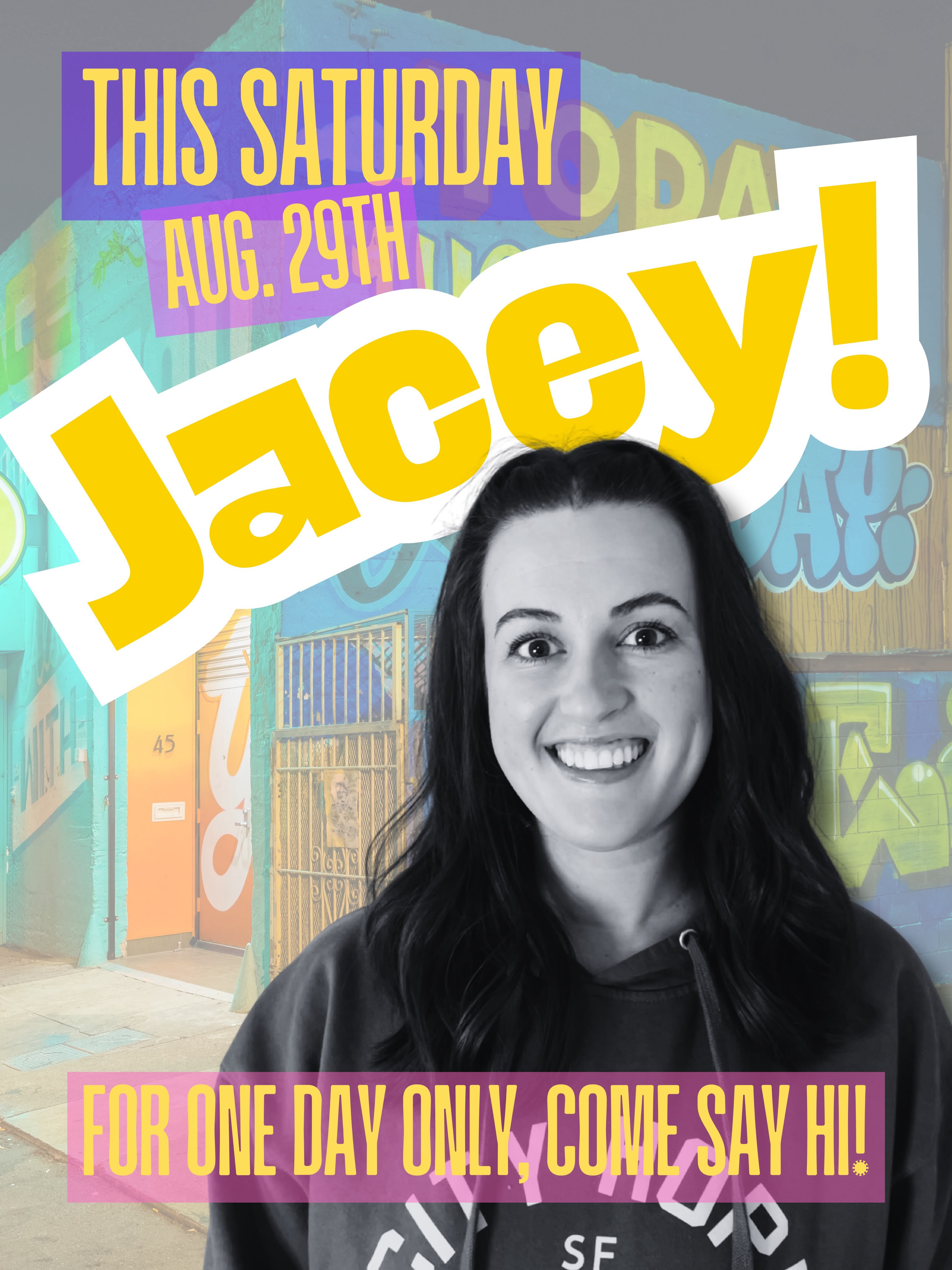 She’s back! Our beloved Jacey Caddow returns for ONE DAY - this Saturday! You may know her through her amazing work as our volunteer coordinator (currently remote), so don’t miss your chance to come show her some love at our breakfast from 8-10AM on August 29th! 🤗
#CityHopeSF