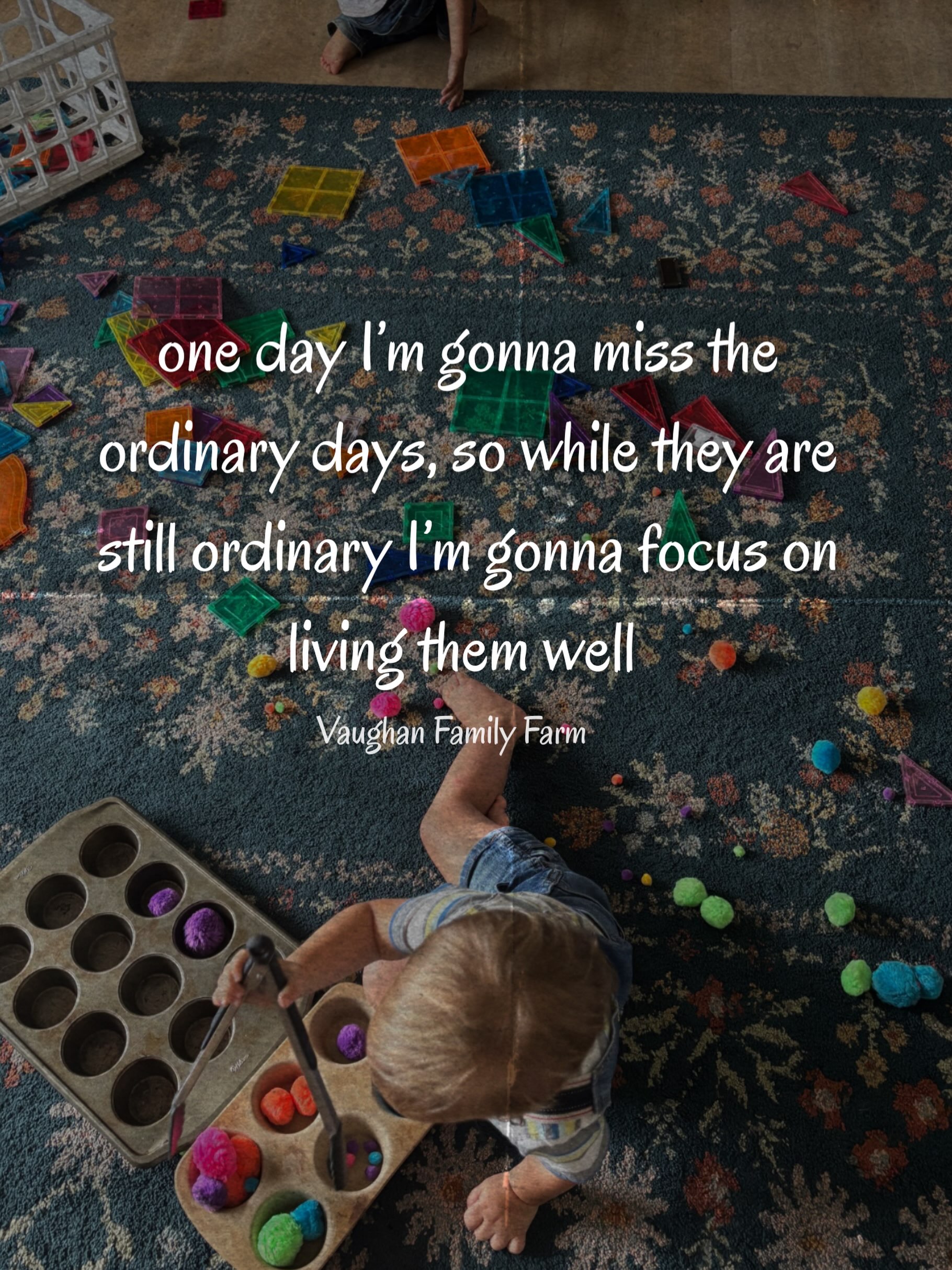 There are almost always magnatiles covering the toy area, elaborate creations being built and approximately 47 things I just put away that have somehow already been pulled back out 😂 (those videos of the clean now vs leaving it- not real for life with kids!! Haha)
Yes, it can be frustrating, it can be exhausting & yes, there are days I feel like I’ve repeated myself approximately one million times.
But I know I’m going to miss this
I already look at my oldest and see how much she has changed, and I remember when she was the one crawling across the floor just to come meet me. The little things I thought would last forever are already becoming memories.
The days are long, but the years really are short and I feel that more and more with each child I have.
So I’m trying to remember that these ordinary days are actually the days I’ll wish I could have back someday.
The mess, the noise, the creations, the repetition, the toys under my feet… this is the life I get to live right now.
And I want to live it well 🤍
#motherhood #children #ordinary