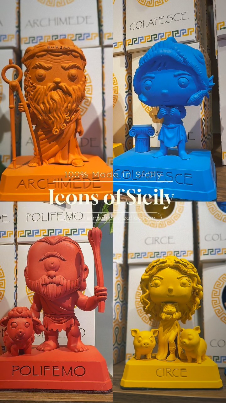 Sette icone. Sette storie. Una sola Sicilia.
ICONS OF SICILY è la nostra collezione dedicata ai miti, alle leggende e ai personaggi che hanno reso questa terra eterna.
Medusa, Santa Rosalia, Polifemo, Archimede, il Genio di Palermo, Colapesce e Circe: sette figure reinterpretate attraverso il design contemporaneo, per portare con sé un piccolo pezzo di Sicilia.
✨ Scopri la collezione completa
📍 al Maravigghia Cultural & Tourism Hub di Palermo
🌐 oppure online su maravigghiaforsicily.com
Which one is your Icon of Sicily? 💙
Designed by @stefano.lovoi
#IconsOfSicily #Maravigghia #Sicily #SicilianDesign MadeInSicily