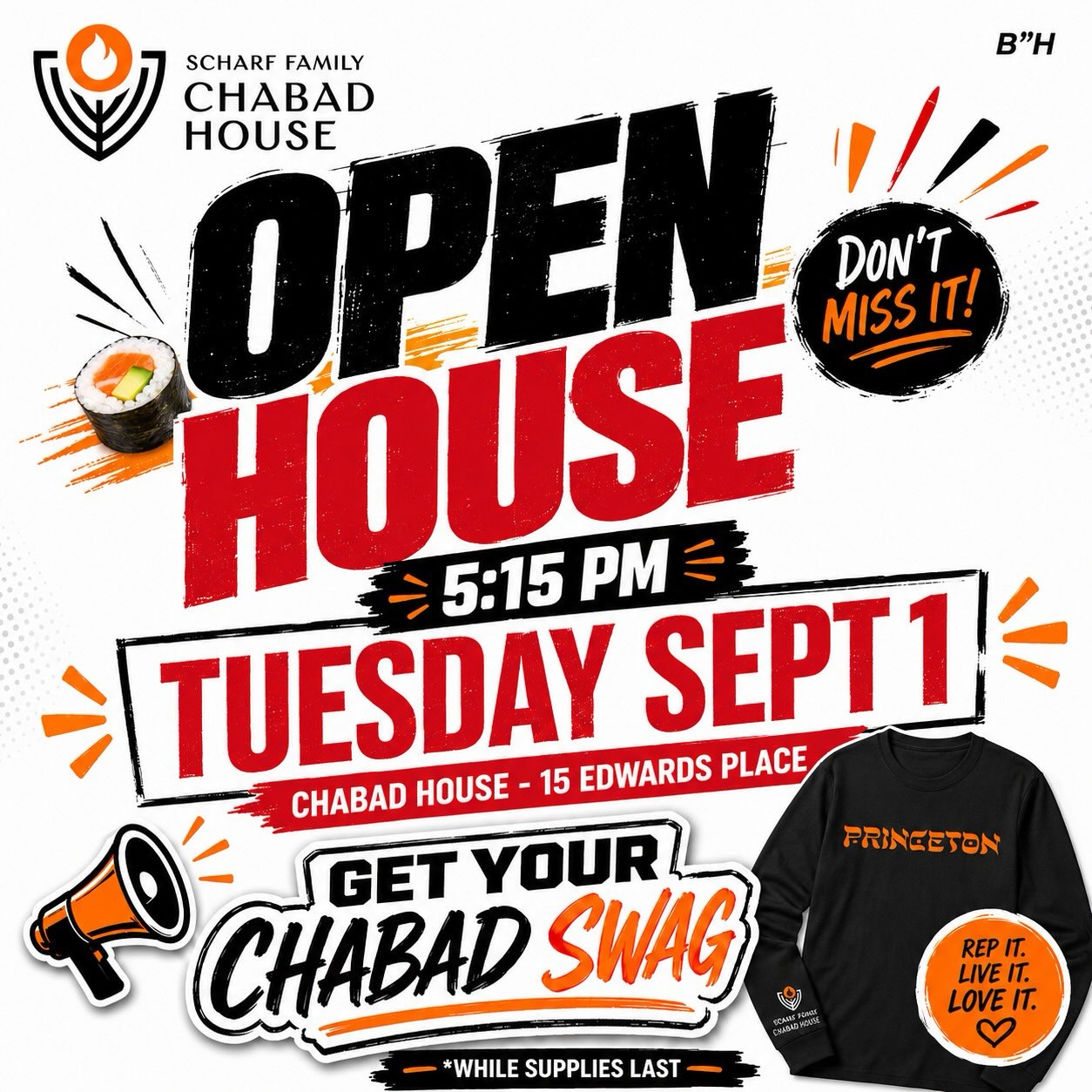 Our famous open house is just one week away!
Tuesday, September 1
5:15 pm
So much sushi, merch, and friends.
Come see what we’re all about.