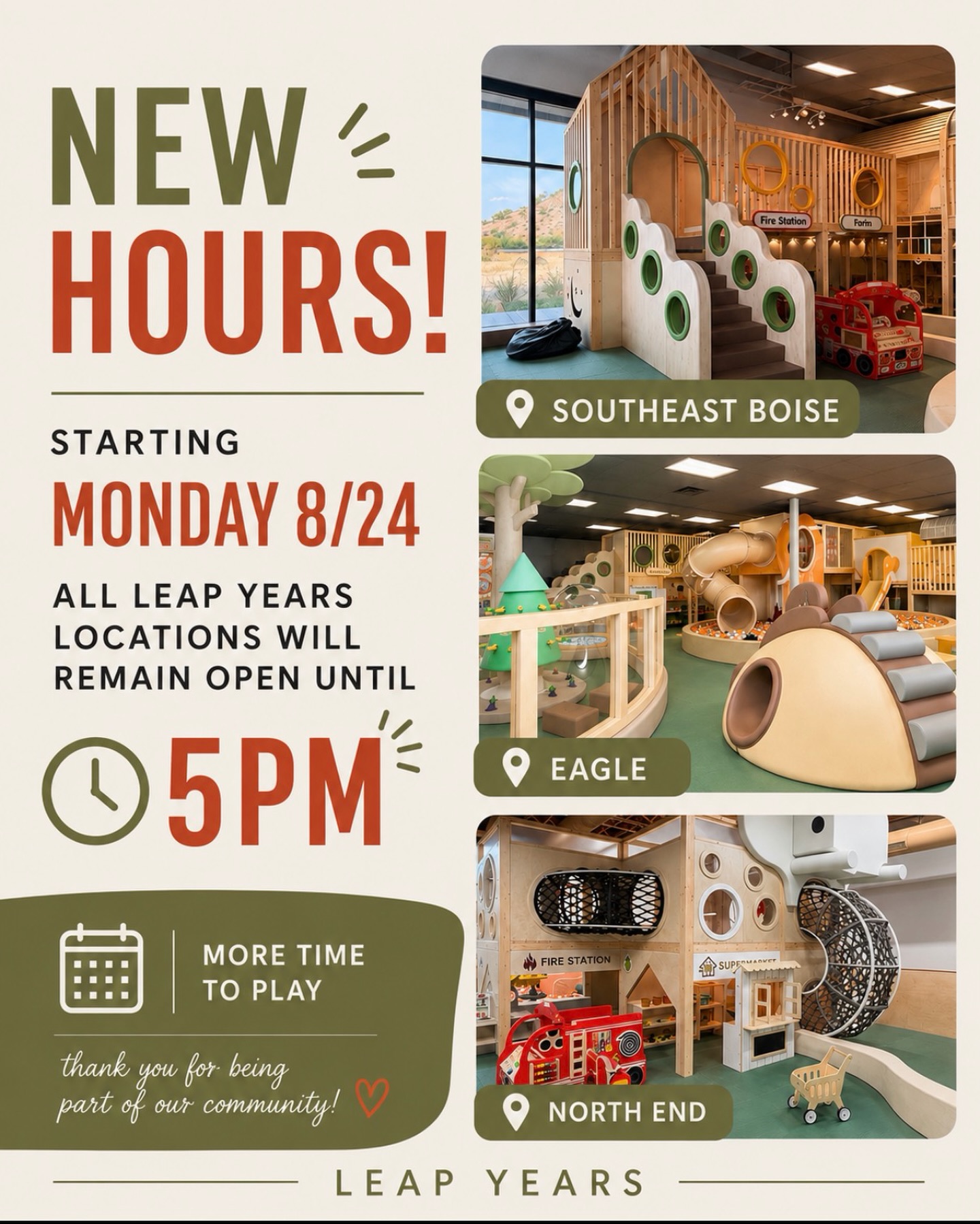 Woohoo! Let’s play! Now with more time to visit after school pick up 🤎