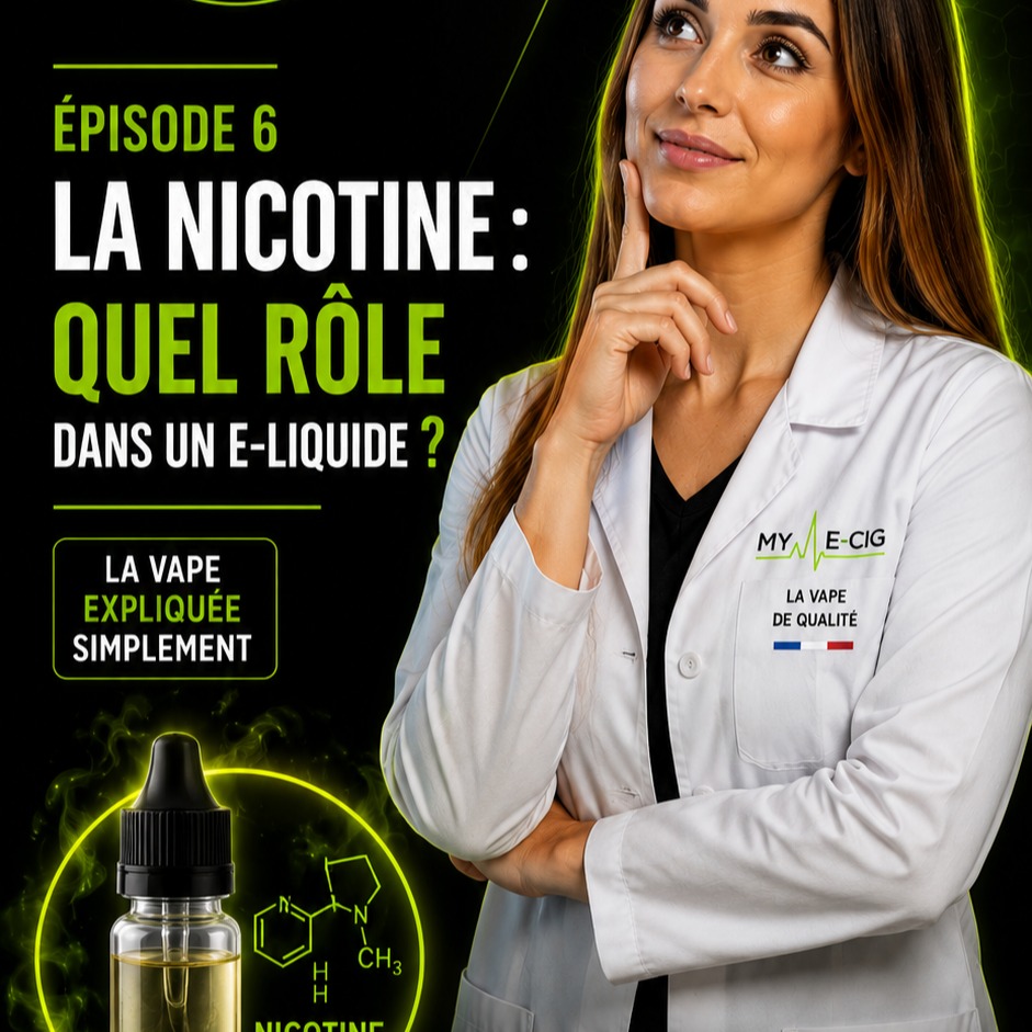 🎓 LA VAPE EXPLIQUÉE SIMPLEMENT – ÉPISODE 6
💧 La nicotine : quel rôle dans un e-liquide ?
On parle souvent de nicotine lorsqu’on parle de vape… mais à quoi sert-elle réellement dans un e-liquide ?
Dans cet épisode, Masha vous explique simplement son rôle, son influence sur les sensations et pourquoi le dosage doit être adapté au profil du fumeur adulte.
L’objectif : mieux comprendre ce que l’on vape, sans jargon et avec des explications simples. 💚
📍 My E-Cig Gardanne
🎬 La vape expliquée simplement
📅 Un nouvel épisode lundi, mercredi et vendredi à 18h30
🔞 Vente interdite aux mineurs. Produits de vapotage destinés aux adultes.
#MyECigGardanne #LaVapeExpliqueeSimplement #Nicotine #Eliquide #Vape #CigaretteElectronique #Vapotage #Gardanne
