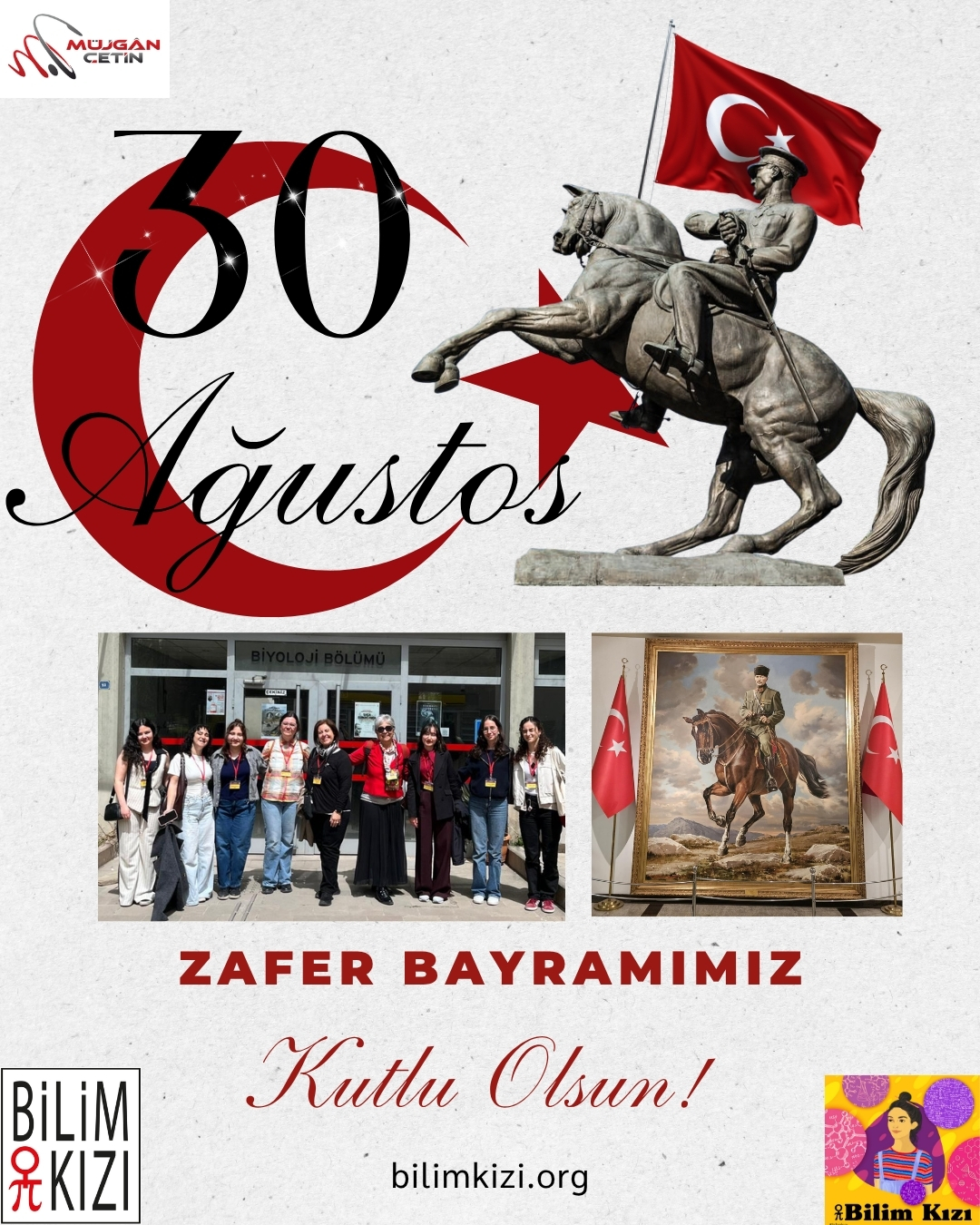 Büyük Taarruz Zaferinin 104. yıl dönümünde Büyük Taarruz Zafer Haftası günlerinde bizler de #ATATÜRK ün '"Dünyada her şey için, maddiyat için, maneviyat için, hayat için, başarı için en hakiki mürşit (yol gösterici) ilimdir, fendir.' ve "Dünyada gördüğümüz her şey kadının eseridir." diyerek başta ATATÜRK olmak üzere tüm şehit ve gazilerimize teşekkürlerimizi iletiyoruz.
ATATÜRK'ün gösterdiği bu vizyonda sizleri de #BilimKızı TOPLULUĞUna katılmaya davet ediyoruz.