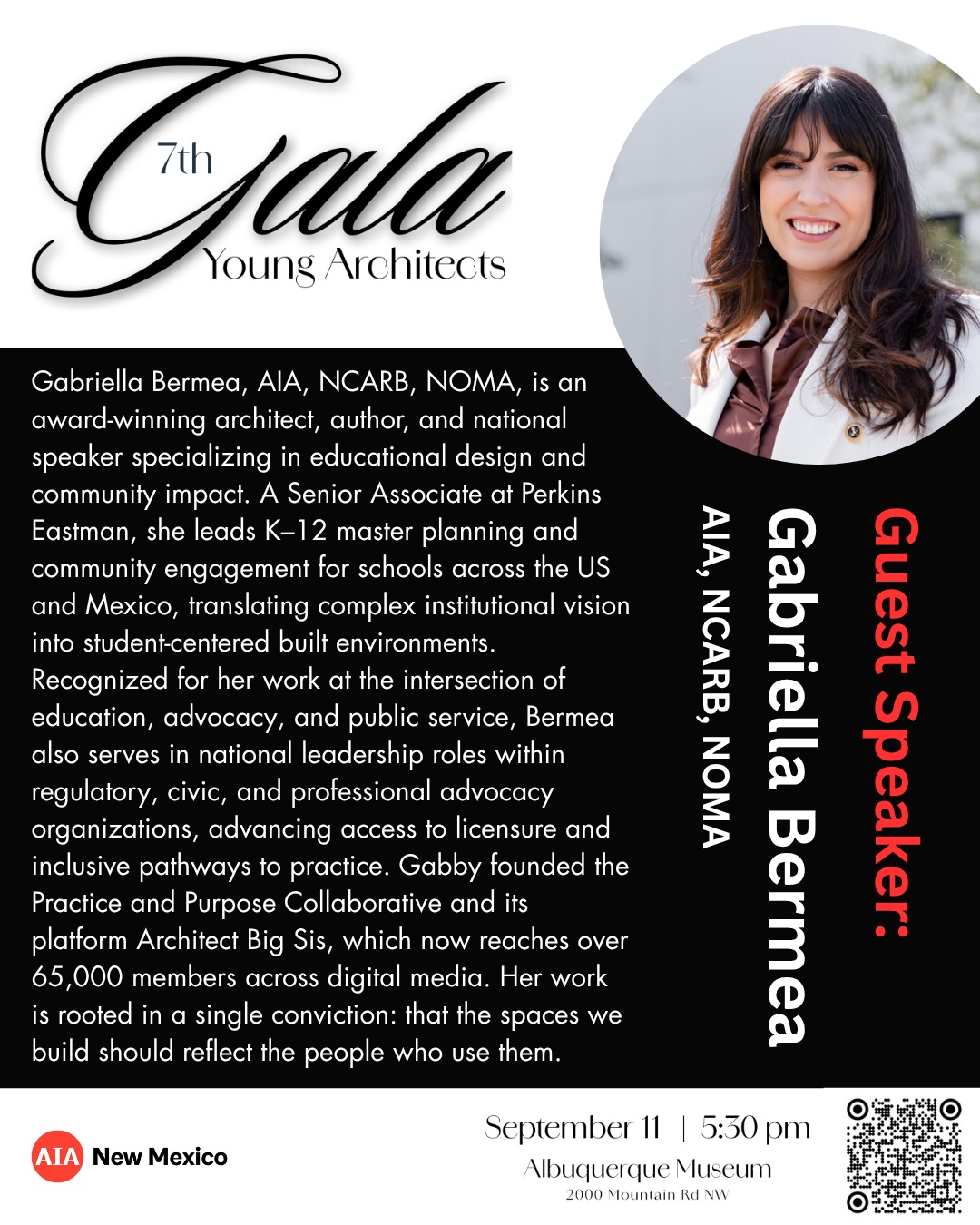 We are thrilled to announce our Guest Speaker for the Biennial YAF Gala... Gabriella Bermea, AIA, NCARB, NOMA. Join Gabriella as she welcomes newly licensed architects into the profession while inspiring emerging professionals on the licensure path.
Get your tickets via aianewmexico.org/events. We've updating our ticketing options - now any AIA Member can bring a +1 for only $20!
#architecture #licensure #leadership