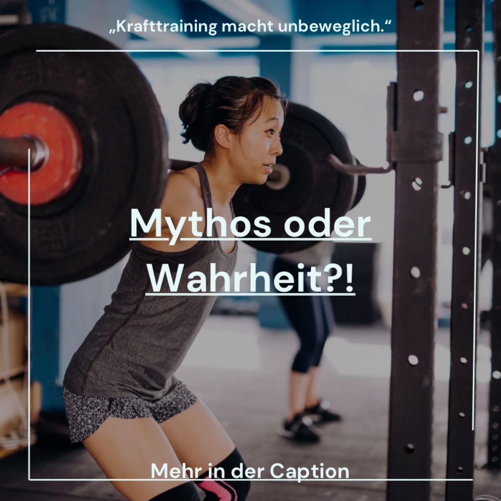 MYTHOS! ✅
Krafttraining und Beweglichkeit schließen sich nicht aus. Im Gegenteil: Wenn Übungen über einen angemessenen Bewegungsumfang ausgeführt werden, kann Krafttraining sogar dabei helfen, Beweglichkeit und Körperkontrolle zu verbessern. Entscheidend sind eine saubere Technik, passende Gewichte und ein Training, das den individuellen Bewegungsumfang berücksichtigt.
Wer ausschließlich Kraft trainiert und dabei bestimmte Bewegungsmuster vernachlässigt, kann allerdings Einschränkungen entwickeln. Deshalb ist die Kombination aus Kraft, Beweglichkeit und Koordination besonders sinnvoll. 💪🤸
Starke Muskeln machen nicht automatisch unbeweglich – richtiges Training kann dich sogar beweglicher und belastbarer machen! 🔥