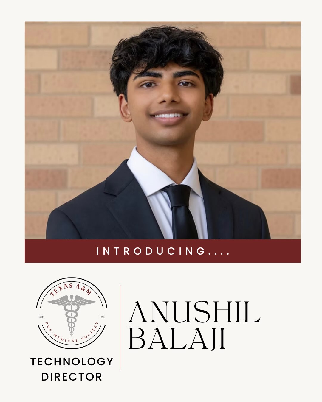 2026-2027 OFFICER COUNTDOWN DAY 6!!!
Introducing Anushil Balaji, our new Technology Director!
-
-
🚨Only 4 more days until the first Pre-Medical Society Meeting of the semester on September 1st at 7pm in HELD 100! We hope to see you there!