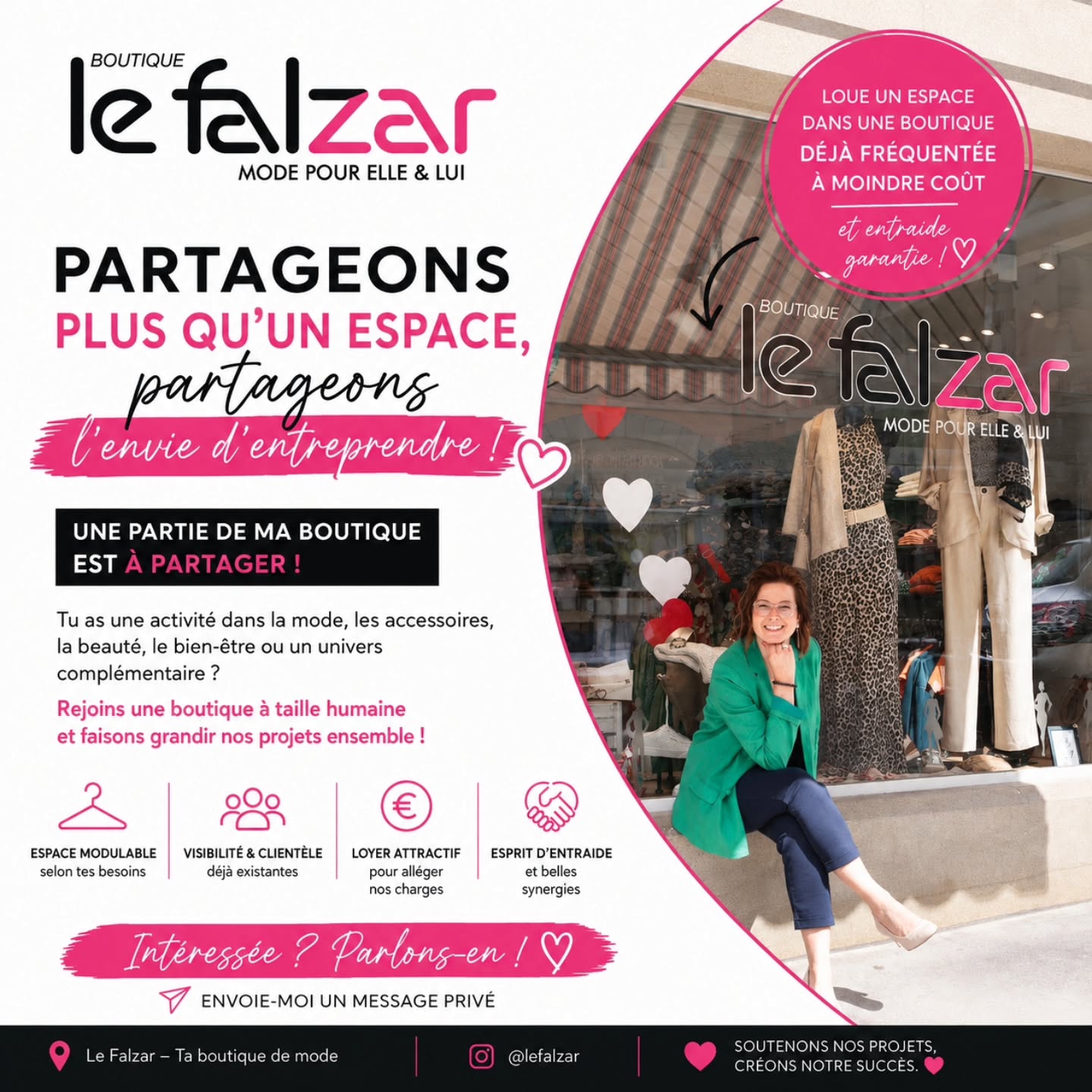 Écris-moi en message privé ! J'étudie toute proposition 🤗
Au plaisir de te lire !
#colocation #entraide #mode #boutique