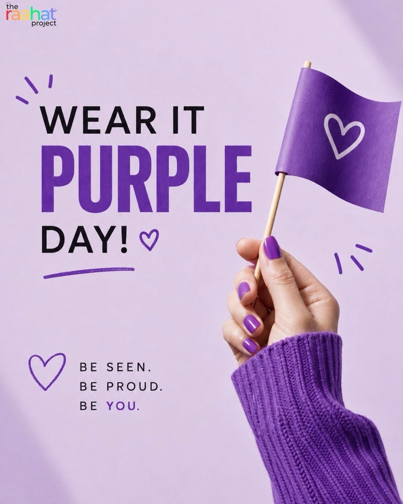 💜 Wear It Purple Day
In 2010, two Australian high schoolers, Katherine Hudson and Scott Williams, started something small. They called it Purple Armband Day, a simple way to stand with LGBTQIA+ young people facing bullying and harassment for who they were.
They chose purple as a colour of unity: something visible that said, I see you. I care. You belong.
What began as a Facebook event and a nervous walk into school that first Friday has grown into a global movement, marked every year on the last Friday of August.
And that message matters here in India, too.
For queer young people growing up in Indian schools, colleges, families and communities, being yourself can still come with fear, silence and pressure to fit in. Sometimes, knowing that even one person stands beside you can make a difference.
That’s what Wear It Purple Day is about. Not grand gestures. Just showing up in a purple shirt, a ribbon, a scarf, or simply by saying:
You don’t have to hide who you are.
You deserve to be seen.
You deserve to belong. 💜🏳️🌈
#WearItPurple #WearItPurpleDay #LGBTQIAIndia #QueerIndia #PrideEveryDay