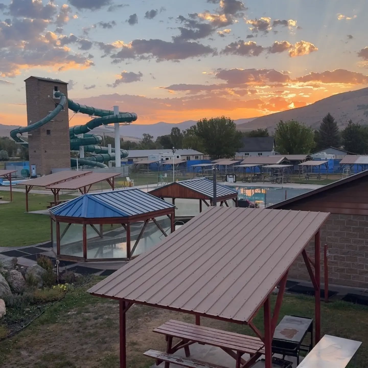 Another beautiful evening at Bear River Hot Springs