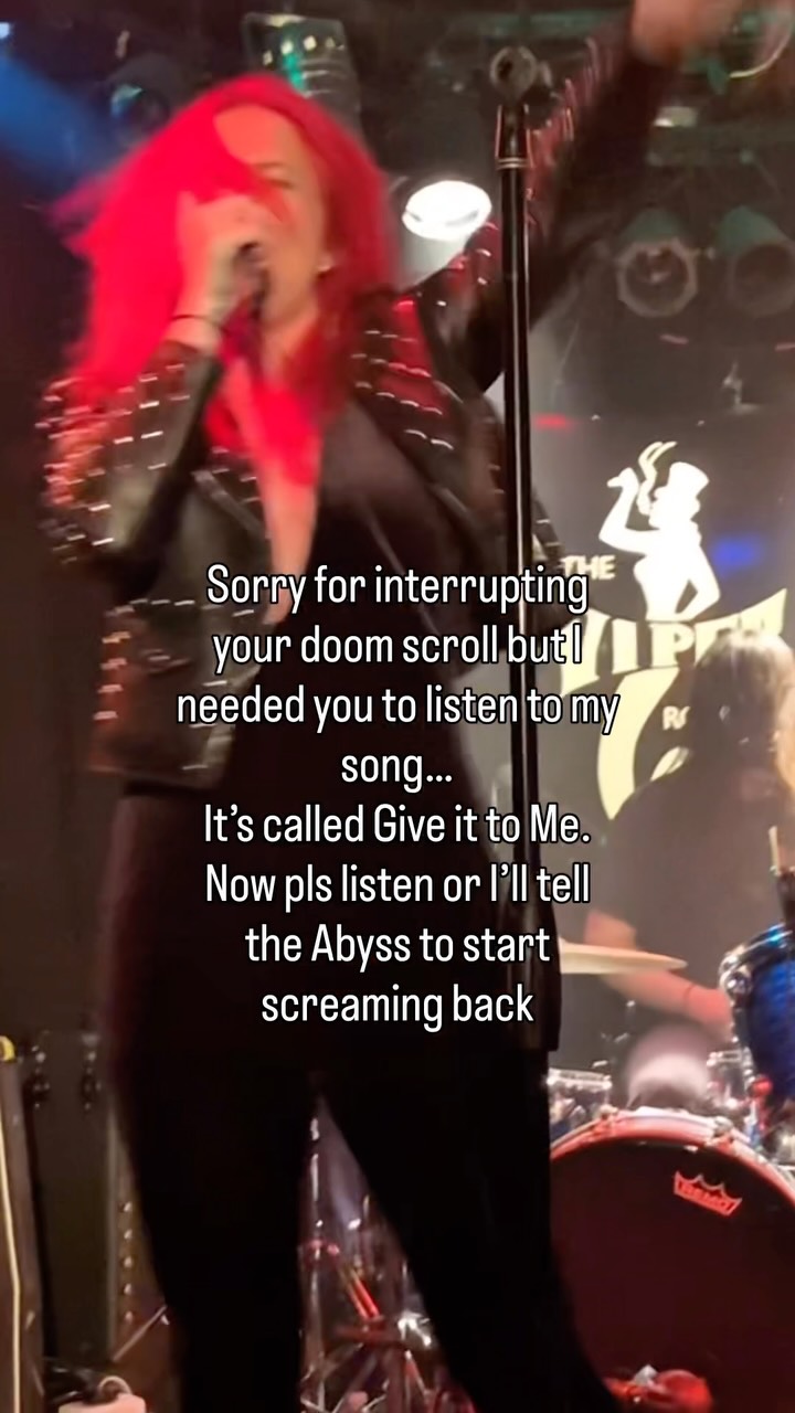 We are Evol Walks and this is our song Give it to Me. If you don’t listen we’ll tell the Abyss👹