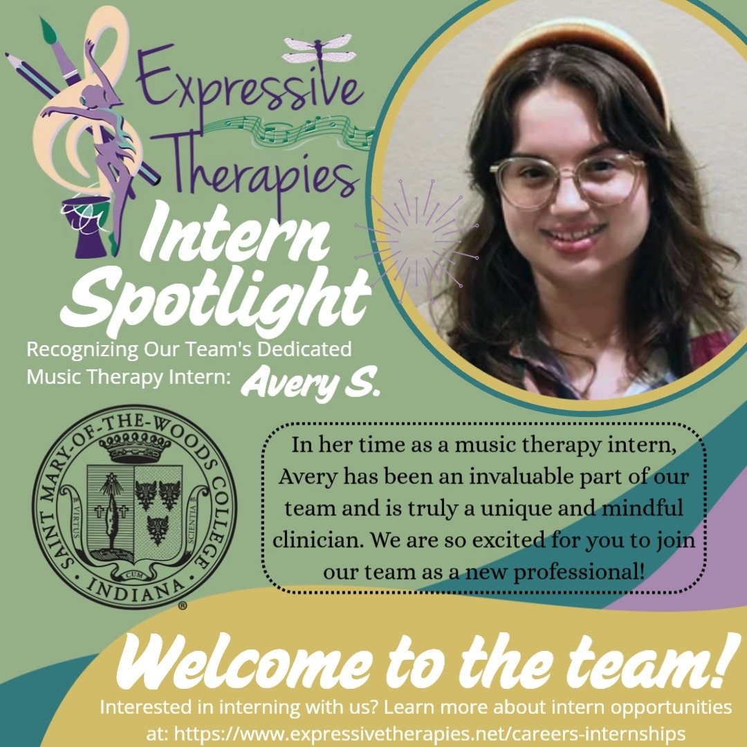 Congratulations to our music therapy intern Avery! She completed her internship at the end of July, marking the completion of her requirements to sit for the CBMT exam.
Avery has been an invaluable part of our team the past 7 months, and we are happy to share that Avery will be returning to Expressive Therapies as a music therapist beginning next week. 🌞
#expressivetherapiesllc #amtainternshipprograms #musictherapystudent