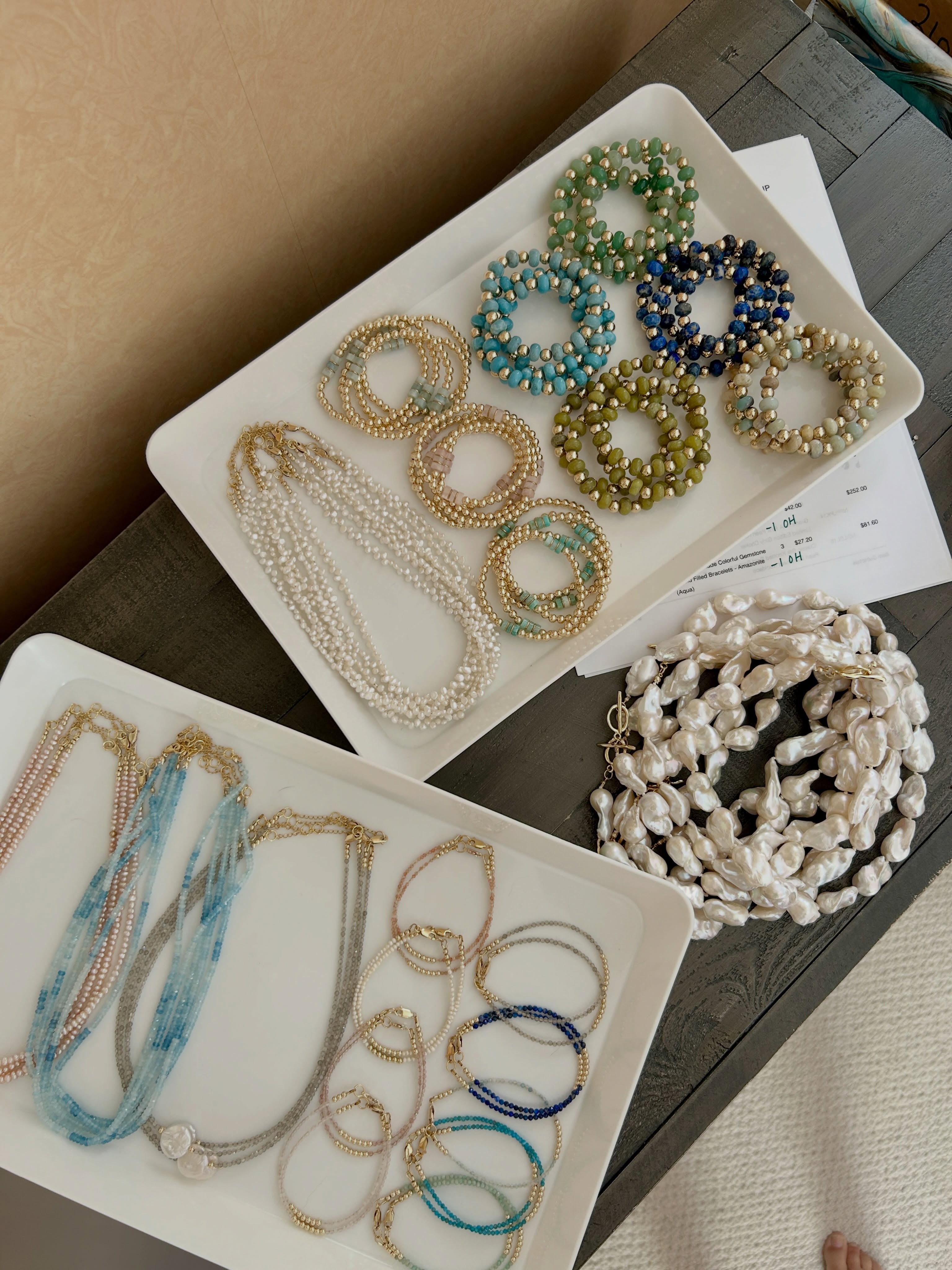 A still view of that pretty collection I sent to Maine last week 🫶🏼
If you’re a buyer for a boutique, you can find our wholesale details and prices here—> www.faire.com/direct/kayliedawn
We are shipping daily, it’s not too late to place your fall ASAP order.
#fairewholesale #handmadebythesea #handmadejewelry