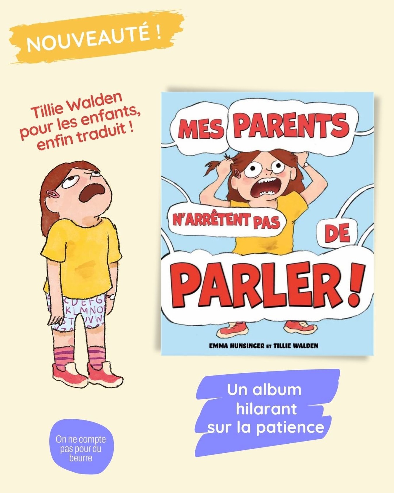 📕 Aujourd’hui c’est la sortie de « Mes parents n’arrêtent pas de parler » de @edhunsinger et @tilliewalden !
🌈 Un album illustré à partir de 4 ans, où une petite fille a vraiment hâte d’aller au parc… sauf que ses deux mamans croisent les voisins ! Mais c’est OK. Molly sait très bien patienter. Elle est même incroyablement douée pour patienter.
⭐️ Ce livre est la 2eme traduction de notre maison d’édition, réalisée par @sarah.ghey que nous remercions beaucoup pour avoir eu l’idée.