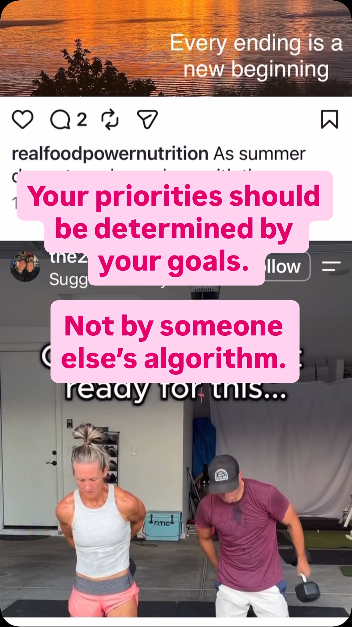 Every time you scroll, thereâs another thing you âshouldâ be doing.
Eat more protein.
Donât forget the fibre!
Start fasting.Â
Drink more water.
Walk with a weighted vest.
Wear sunscreen.
Cold plunge.
Track your steps.
Take this supplement.
Try meditating.
Prioritize mobility.
Get red light therapy.
And donât forget to moisturize âïž
Some of this advice might be useful.
But useful doesnât automatically mean essential for you right now.
Before you add another habit, ask what outcome itâs supposed to help create - and whether that outcome matters for the life youâre trying to build.
You donât need to optimize everything.
đ You need to implement what matters.
#menopause #perimenopause #bigrocks #essentialhabits #womenshealth