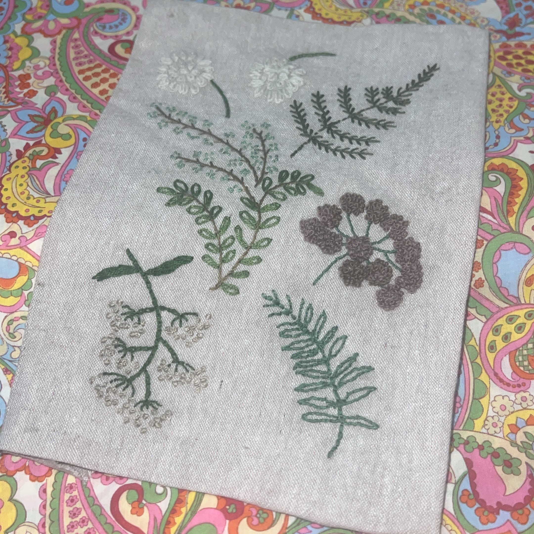 Try two at photos of our beginners embroidery piece. It’s looking so lovely. Come and learn some simples stitches that make a beautiful design. Still a few places left for the 6th of September.